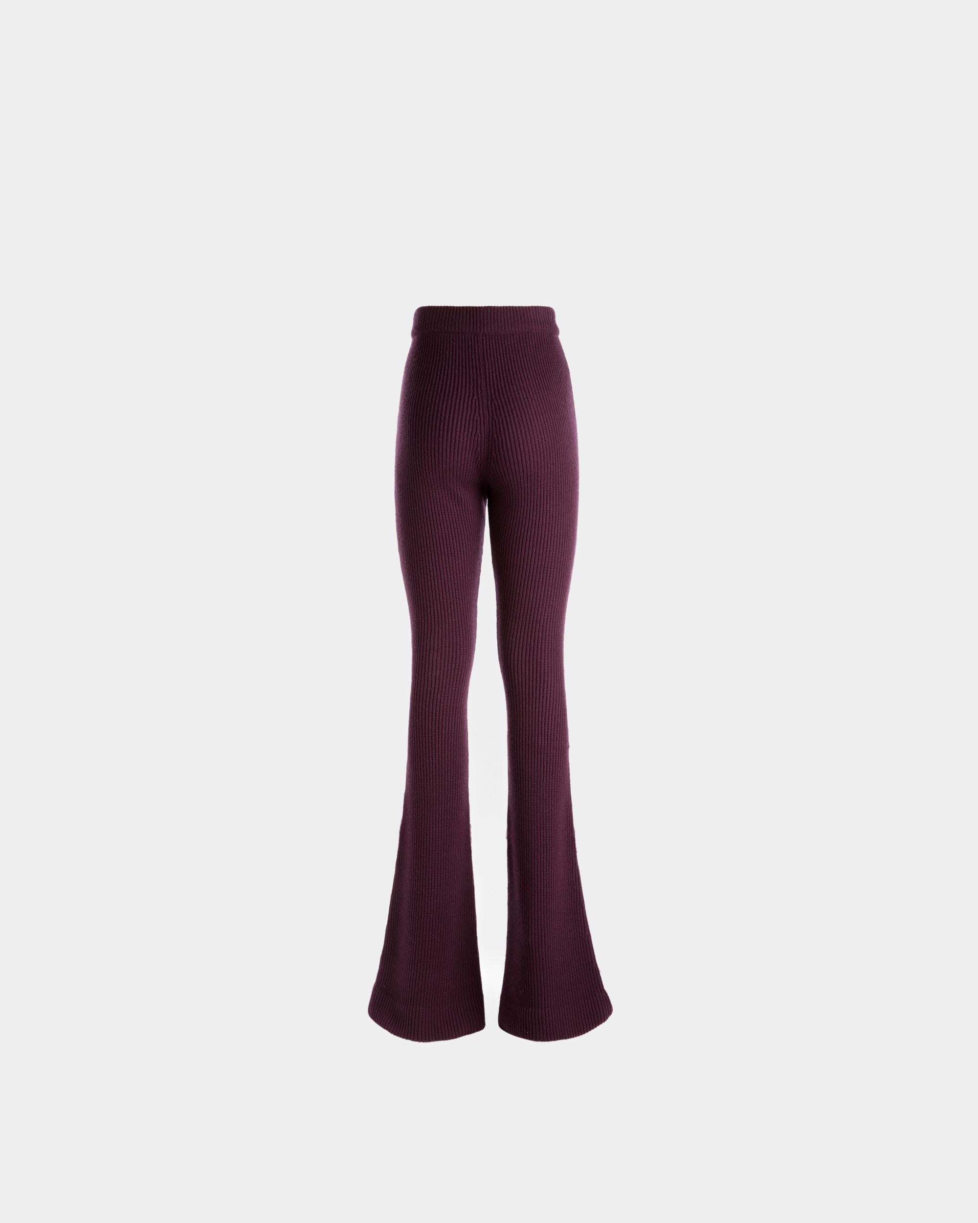 Pantalones Acampanados De Lana Color Orquídea - Mujer - Bally - 07