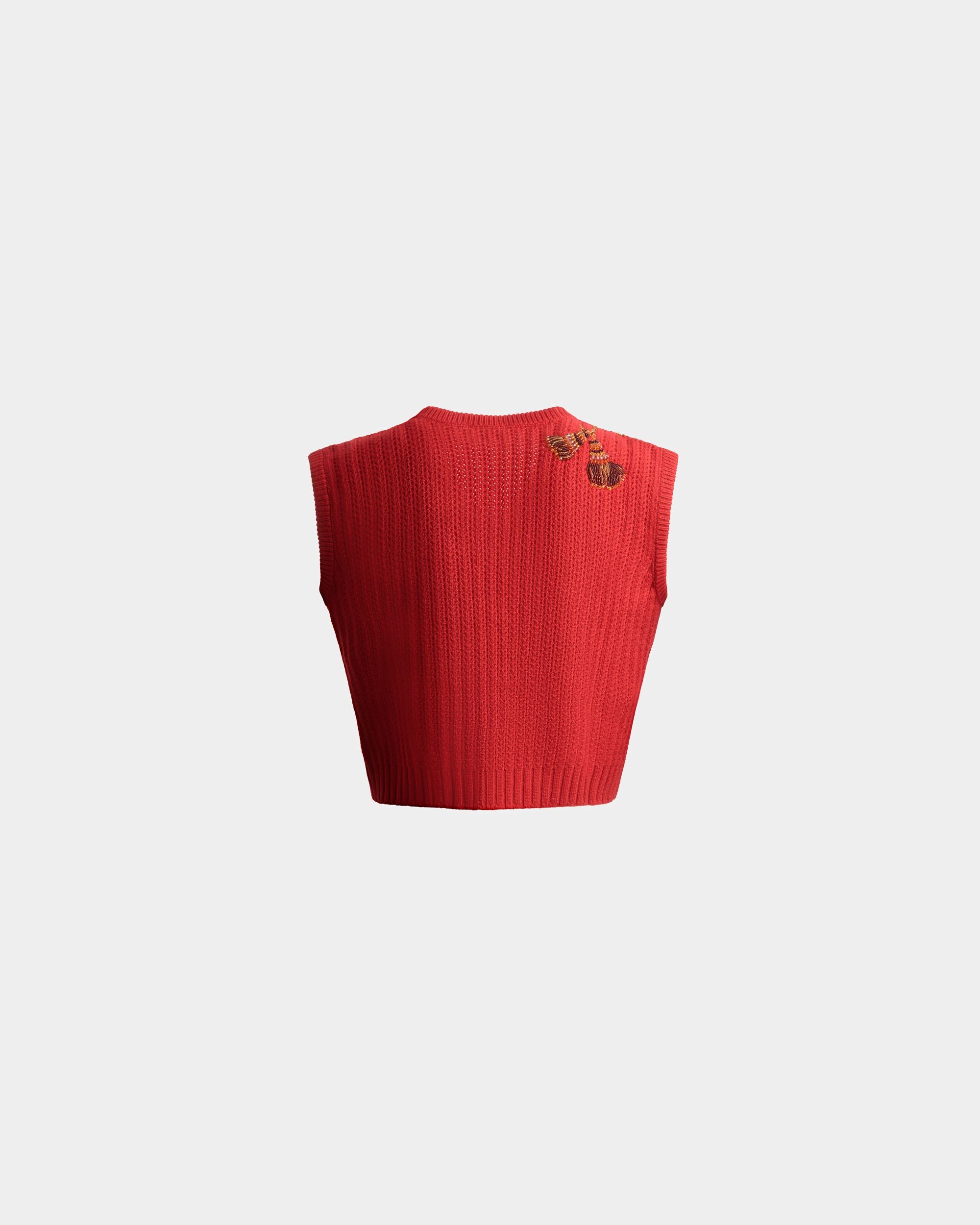 Chaleco De Cachemira En Rojo - Mujer - Bally - 07