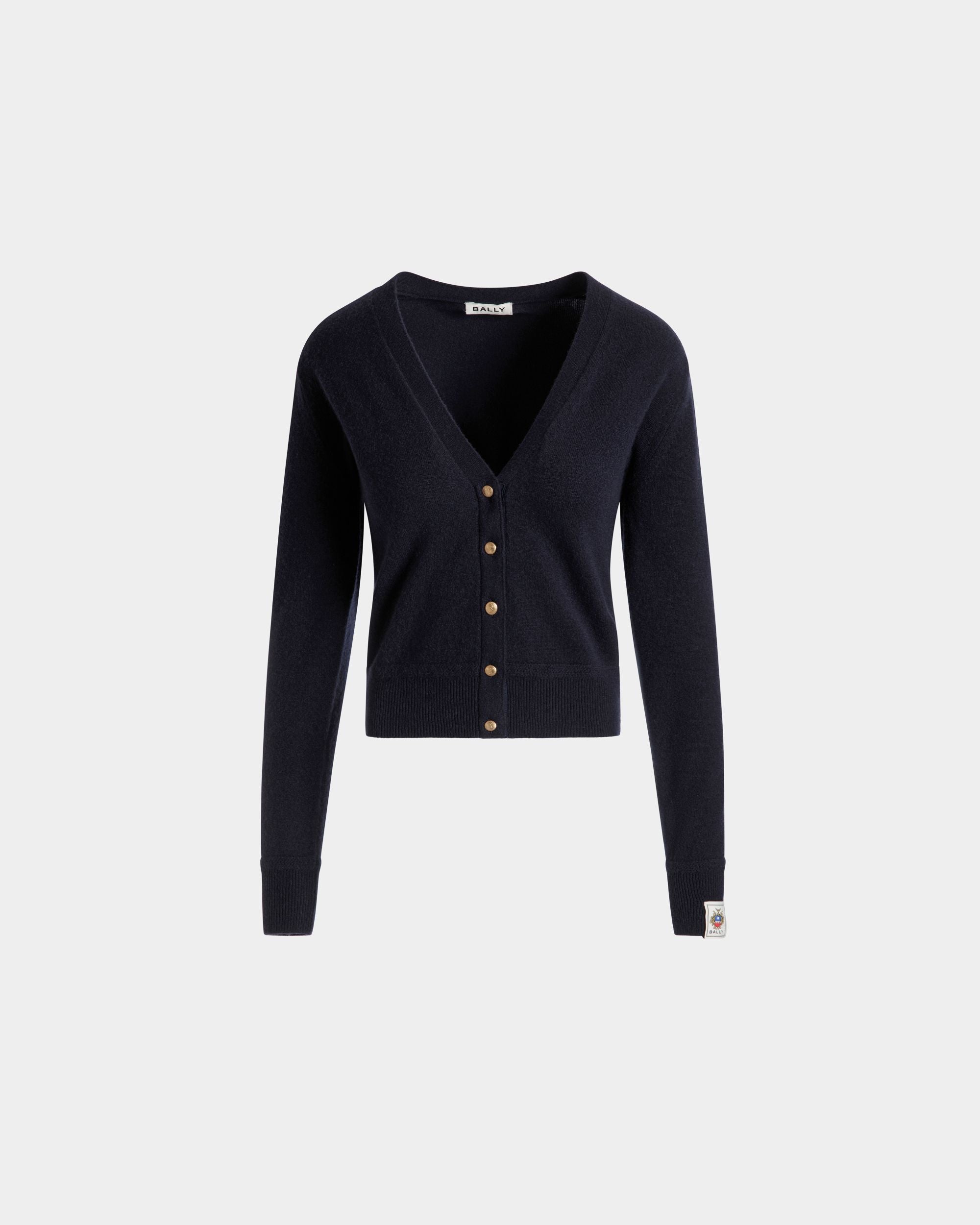 Cardigan Aus Kaschmir In Navy Blue - Damen - Bally - 01