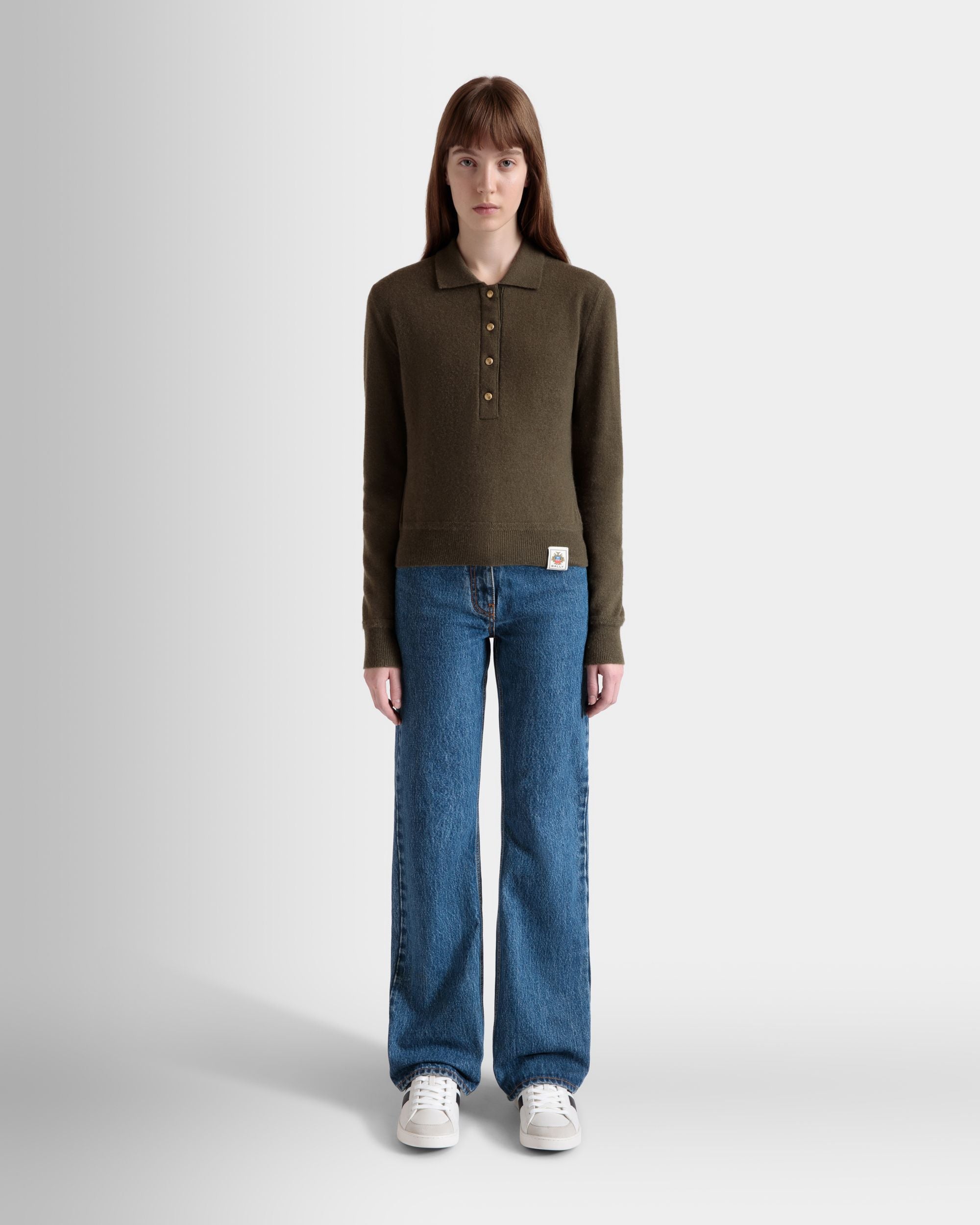 Top De Punto De Cachemira Verde Esmeralda - Mujer - Bally - 02