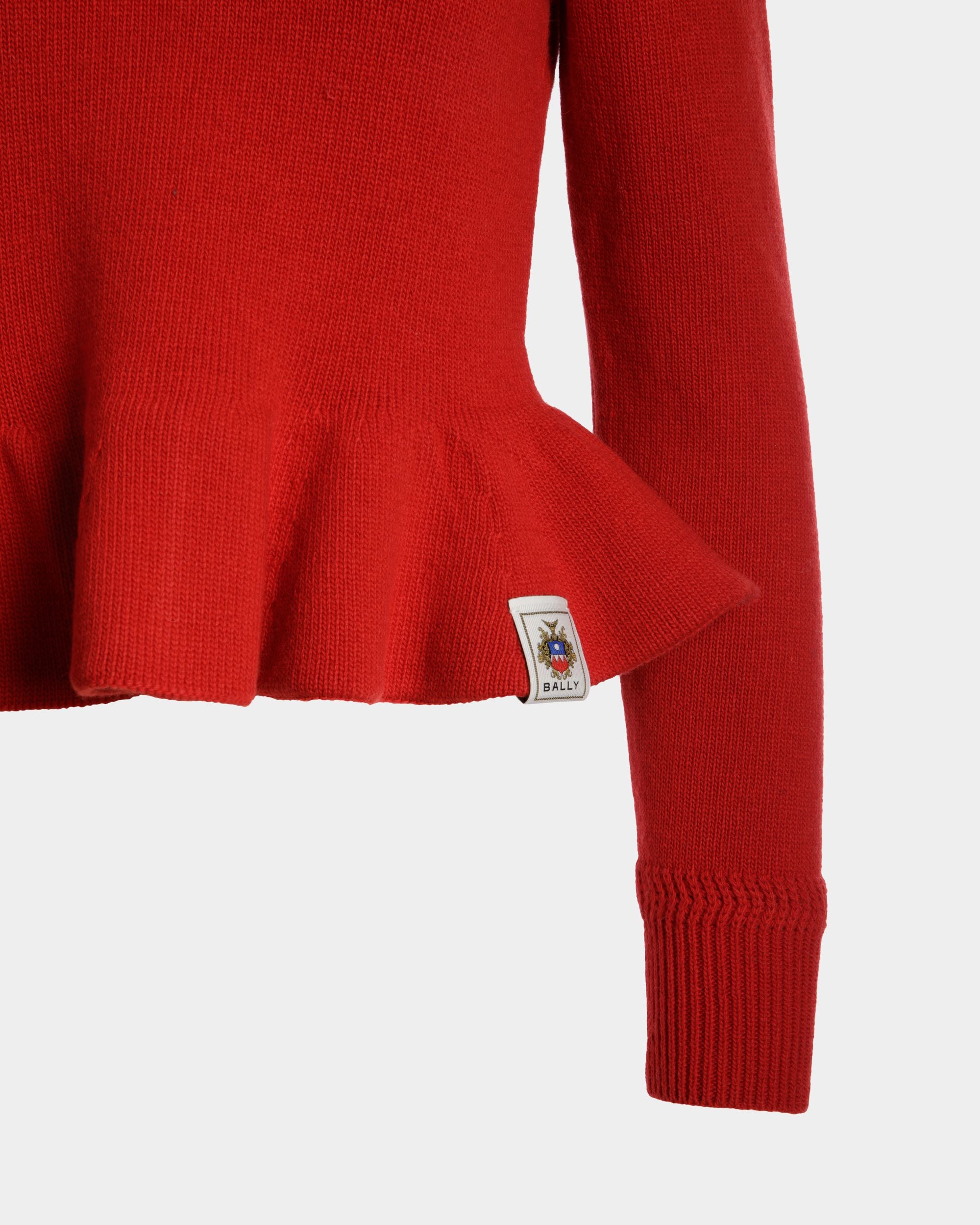 Stricktop Aus Roter Wolle - Damen - Bally - 02