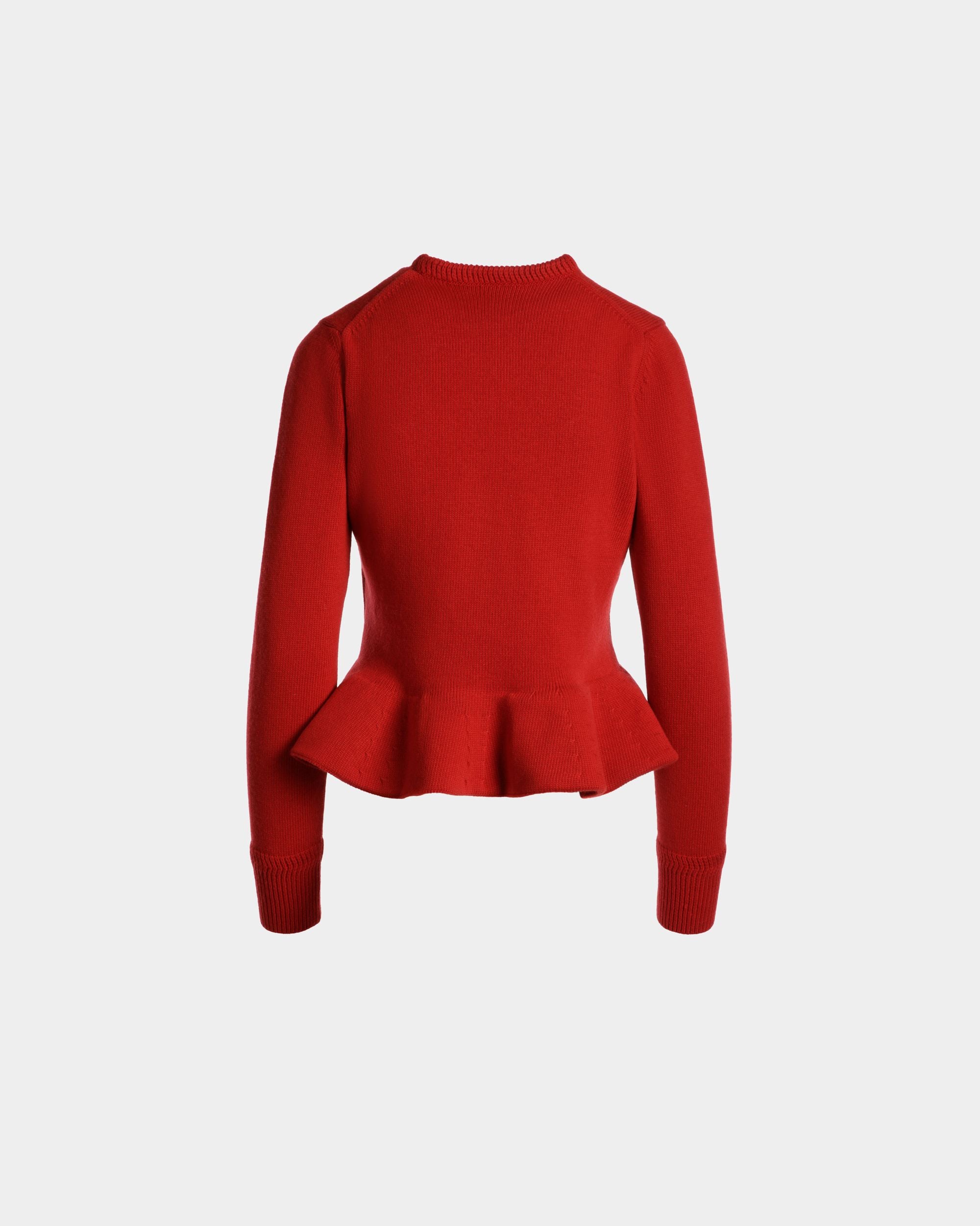 Stricktop Aus Roter Wolle - Damen - Bally - 03