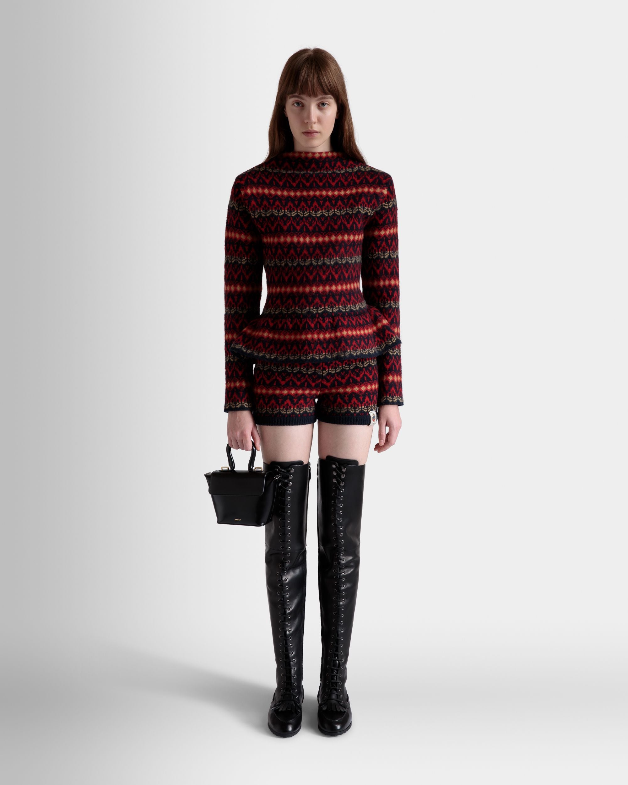 Short En Maille De Laine Multicolore - Femme - Bally - 02