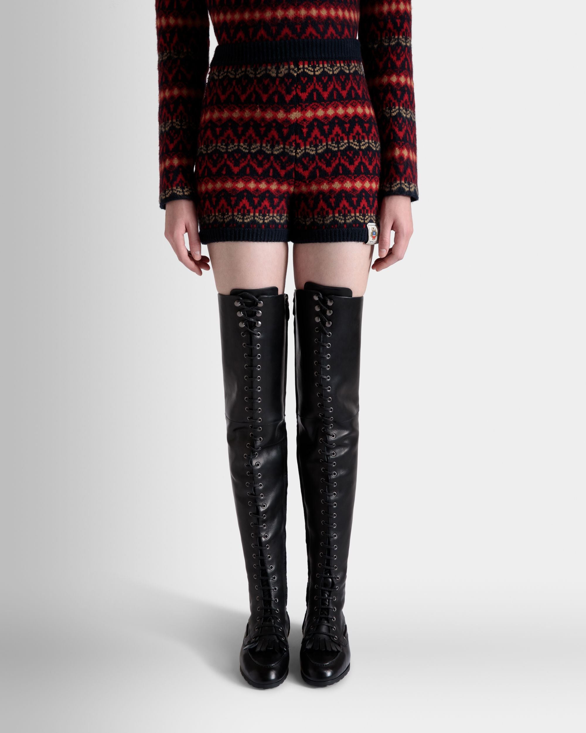 Short En Maille De Laine Multicolore - Femme - Bally - 03