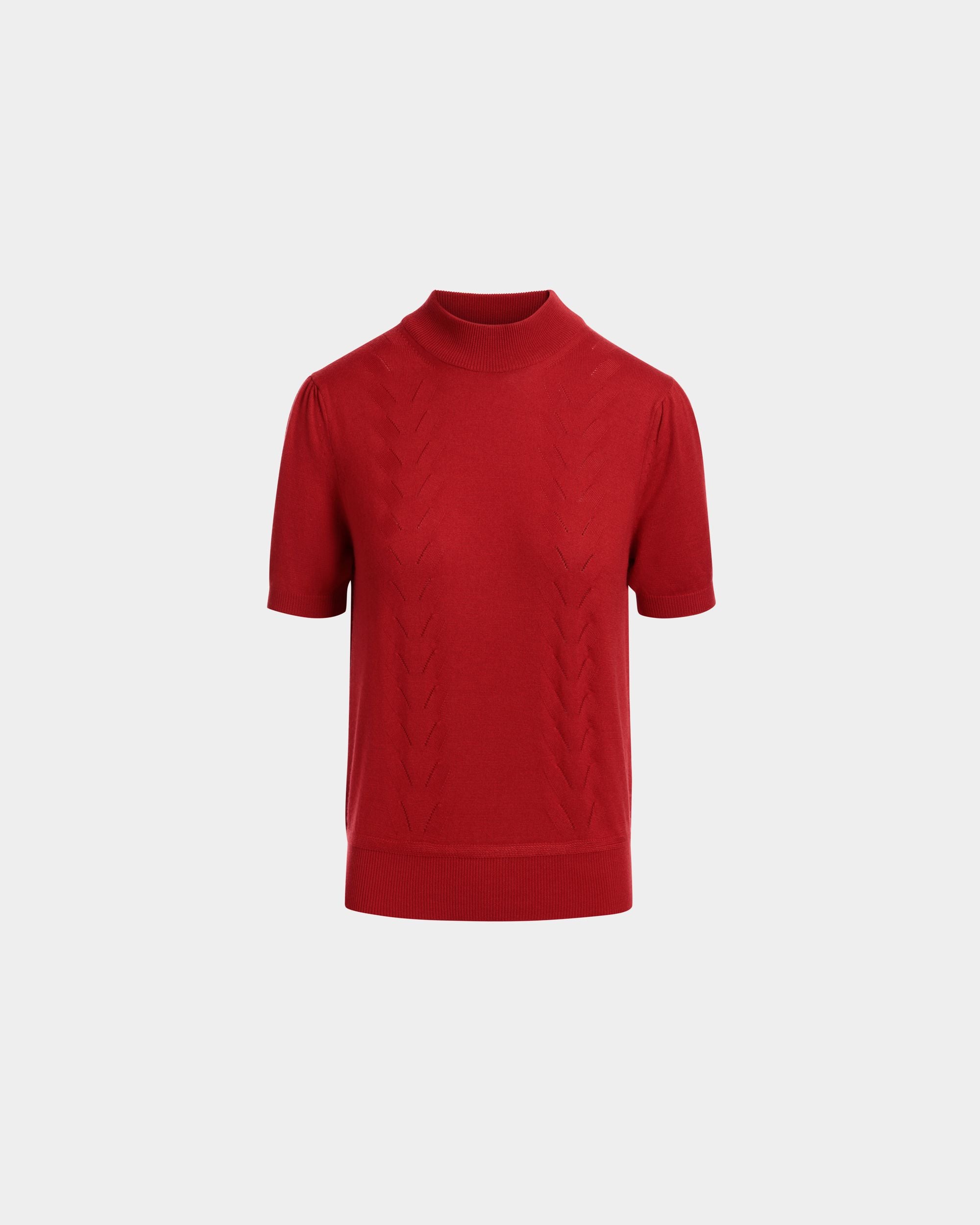Knit Top in Red Cashmere And Silk - Femme - Bally - 01