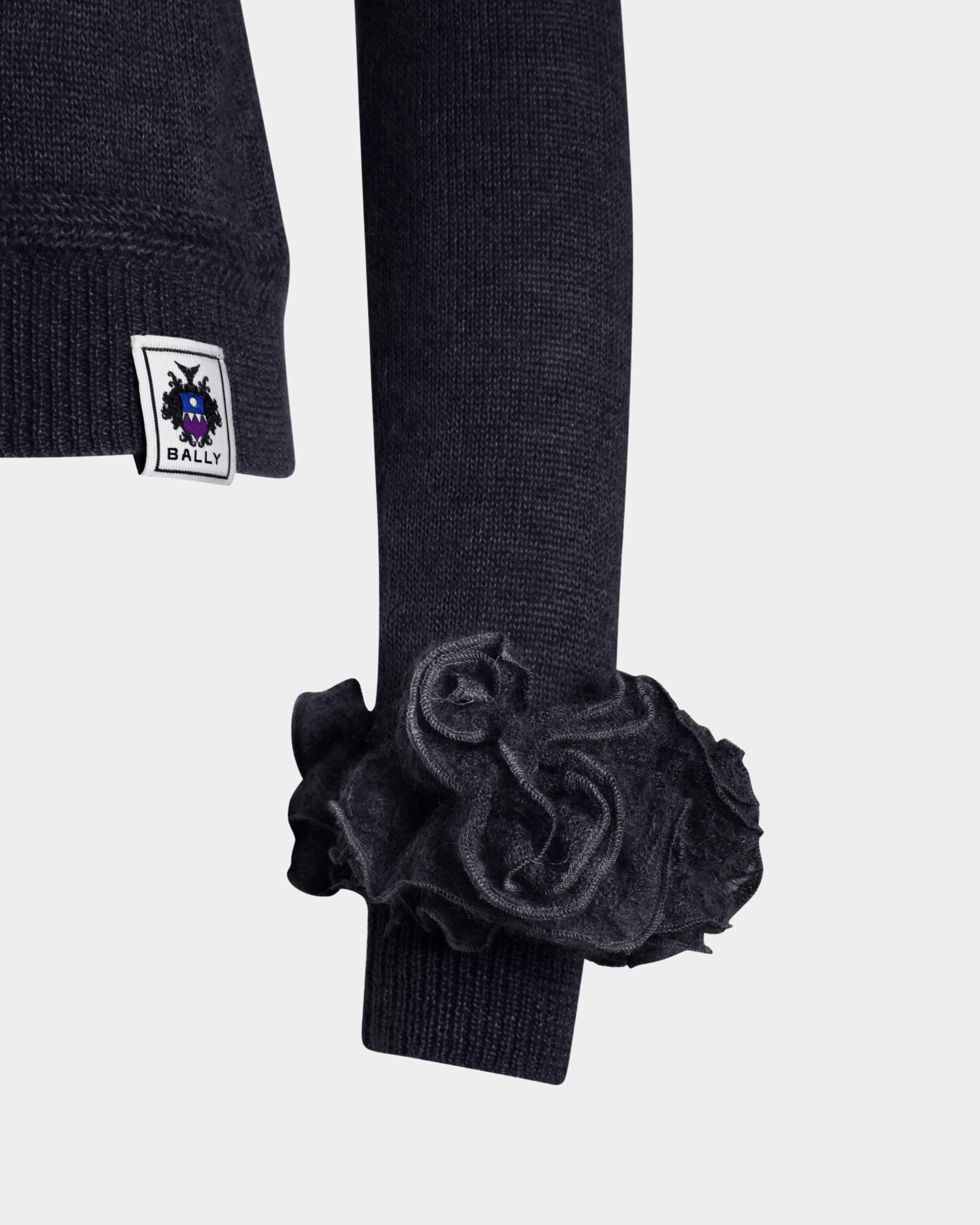 Top En Maille De Mohair Et Soie Navy Blue - Femme - Bally - 04