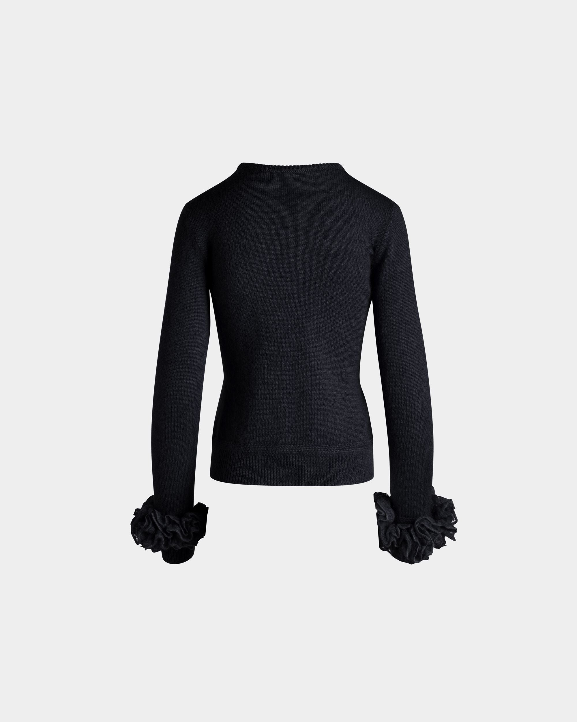 Top En Maille De Mohair Et Soie Navy Blue - Femme - Bally - 07
