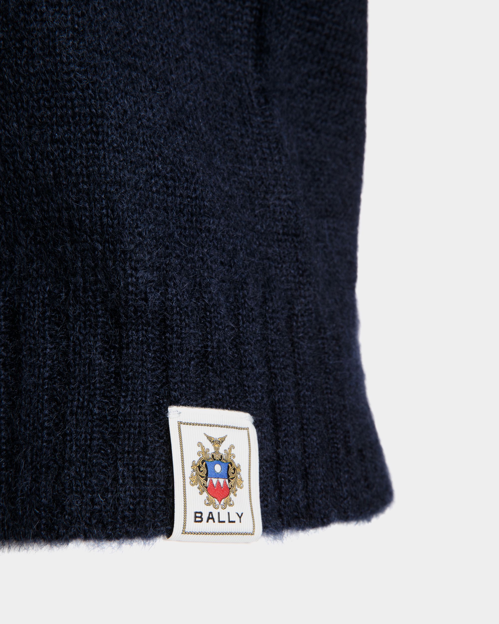 Strickweste Aus Mohair Und Seide In Navy Blue - Damen - Bally - 04