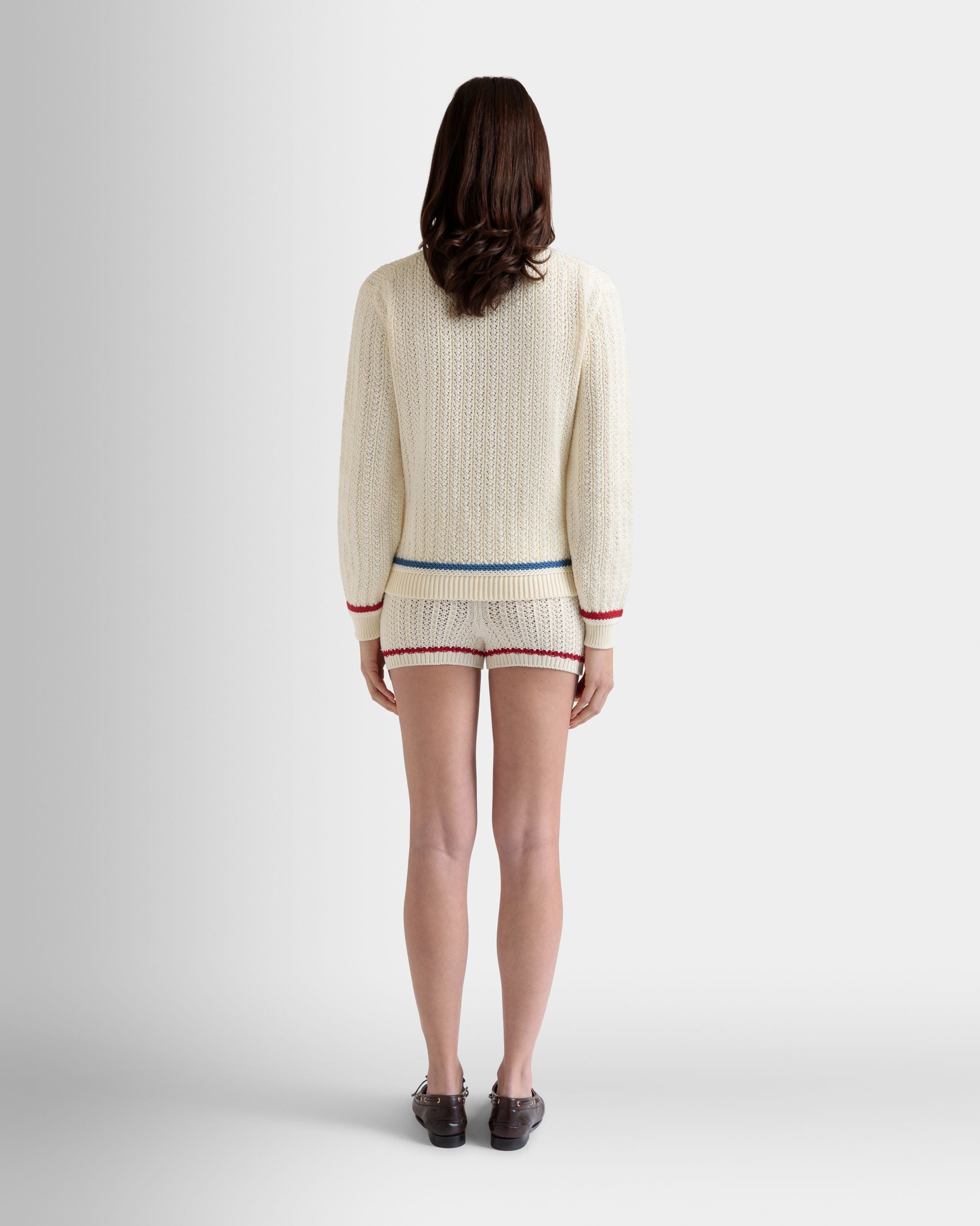 Cárdigan De Algodón Marfil - Mujer - Bally - 06