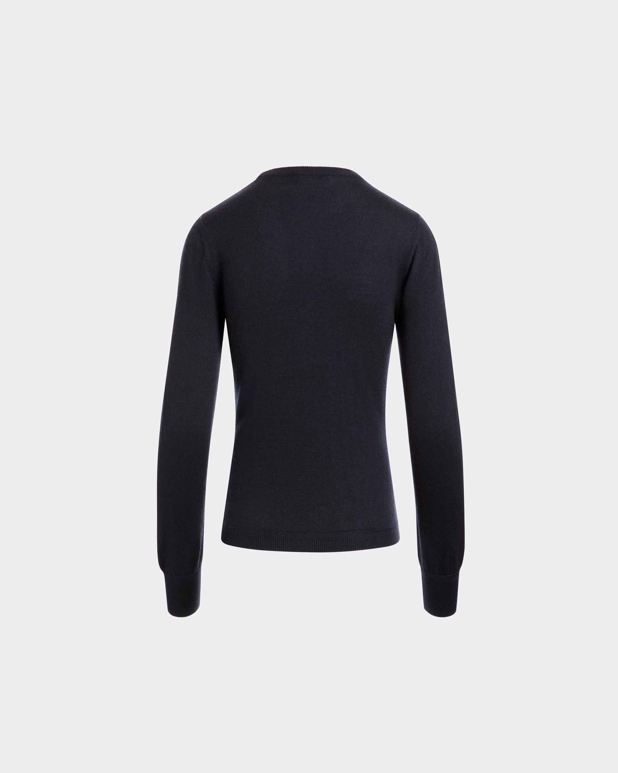 Top À Manches Longues En Cachemire Et Soie Navy Blue - Femme - Bally - 07