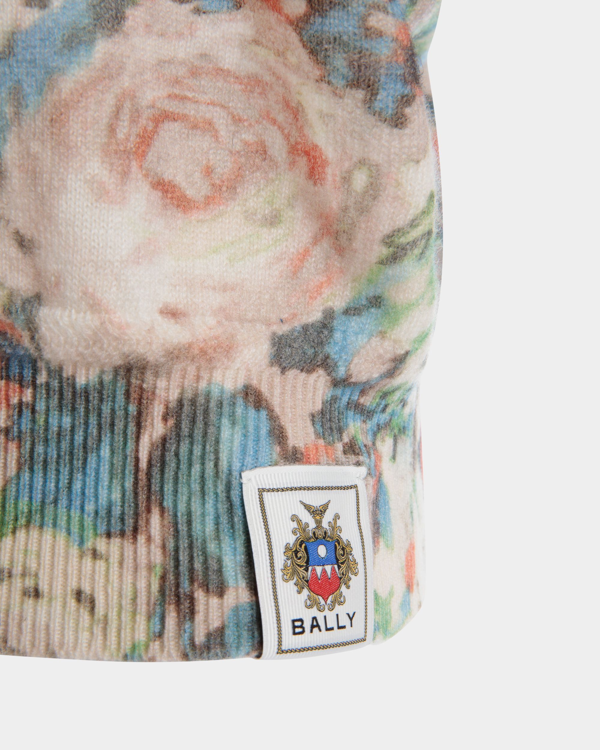 Top En Maille De Cachemire Multicolore Avec Imprimé Rosengarten - Femme - Bally - 04