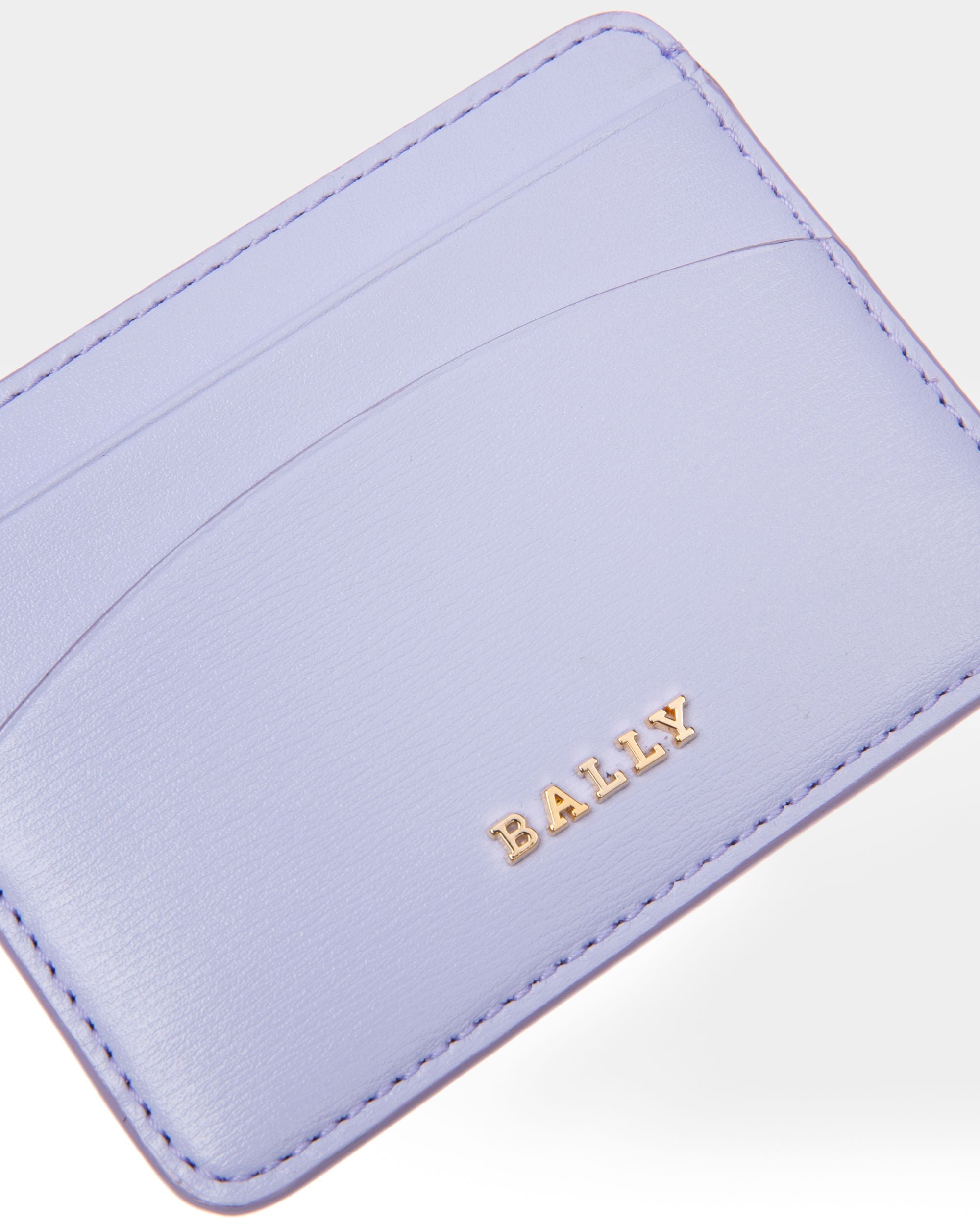 Lexye Porte-Cartes En Cuir Lilas - Femme - Bally - 04