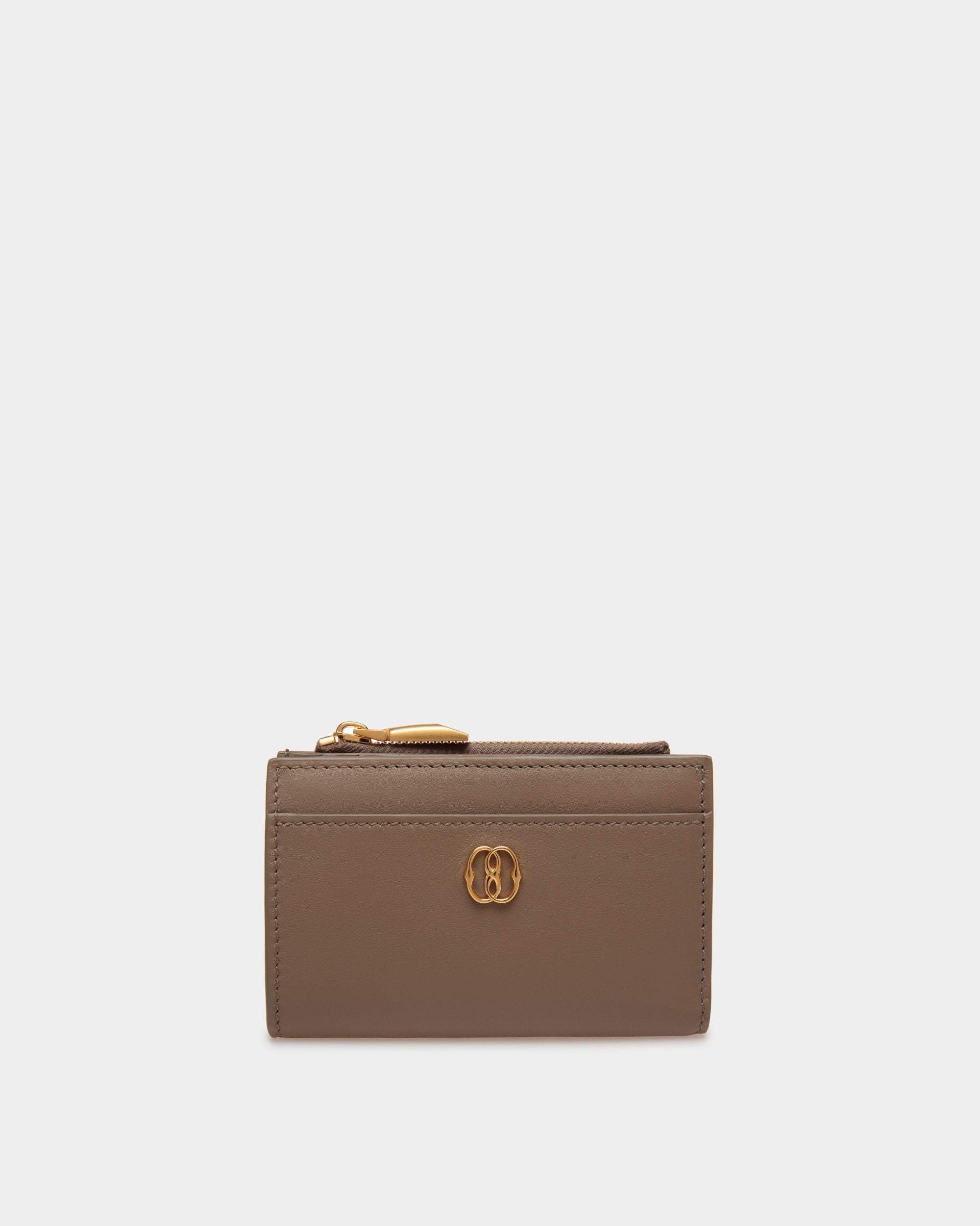 Emblem Geldbörse Aus Leder In Beige - Damen - Bally - 01