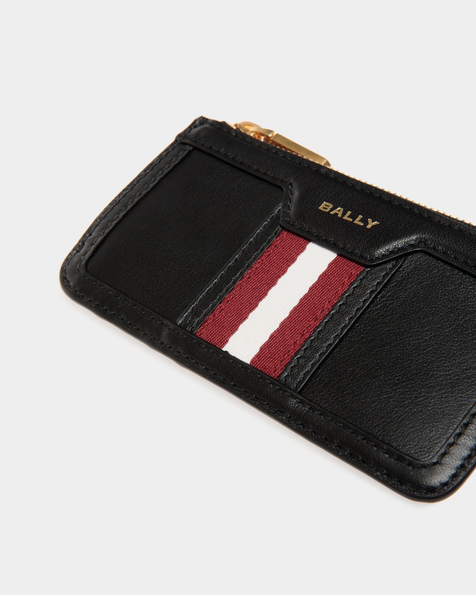 Tarjetero Code De Piel Negra Con Cremallera - Mujer - Bally - 04
