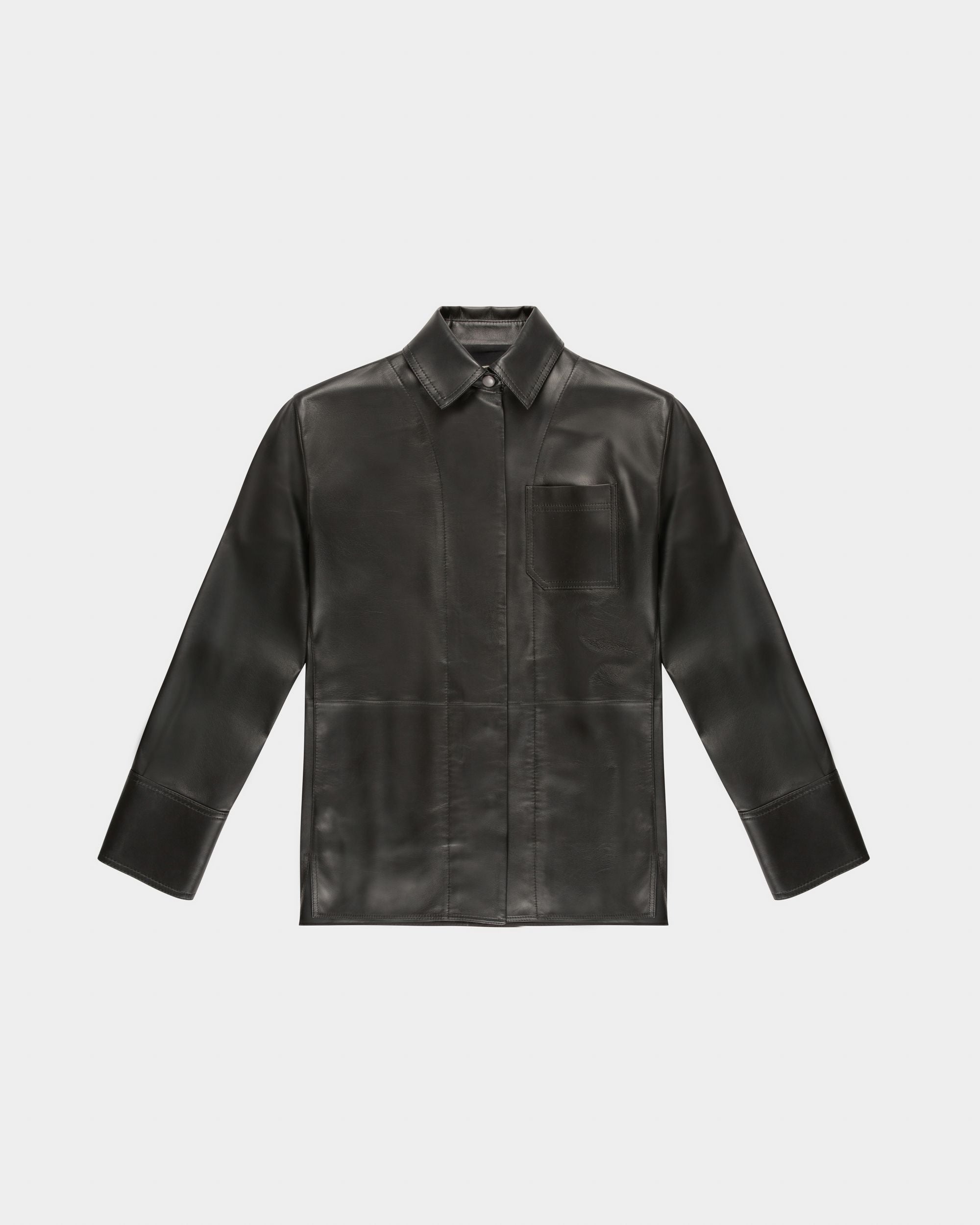 Chemise En Cuir Noir - Femme - Bally - 04