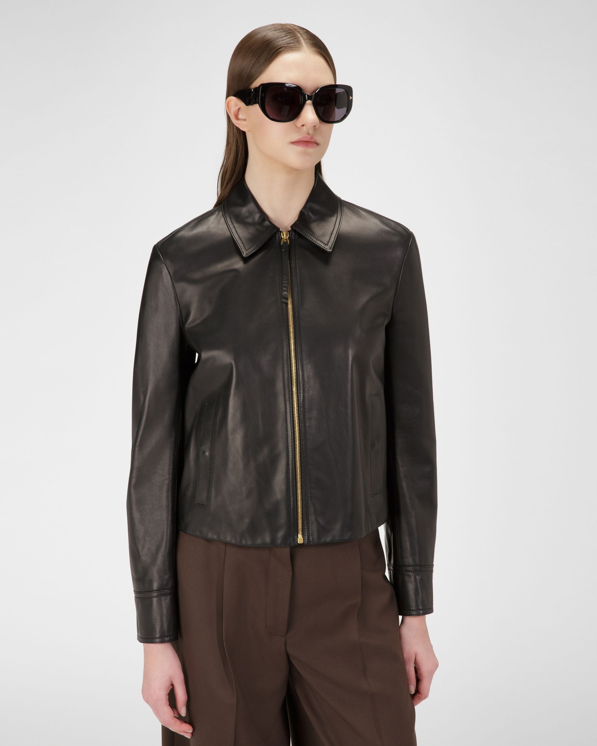 Oberbekleidung Aus Schwarzem Leder - Damen - Bally - 01