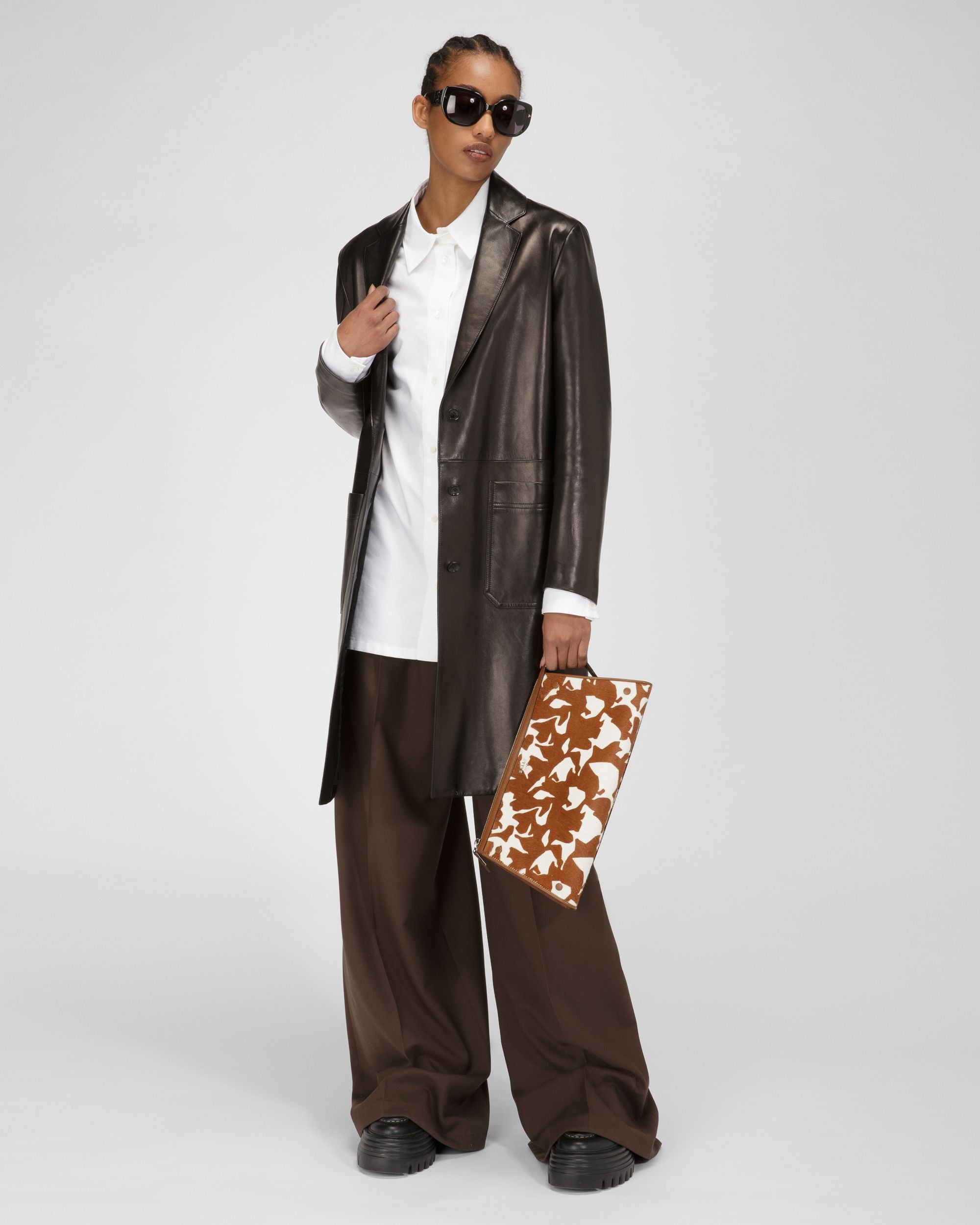 Vêtement D'Extérieur En Cuir Noir - Femme - Bally - 05