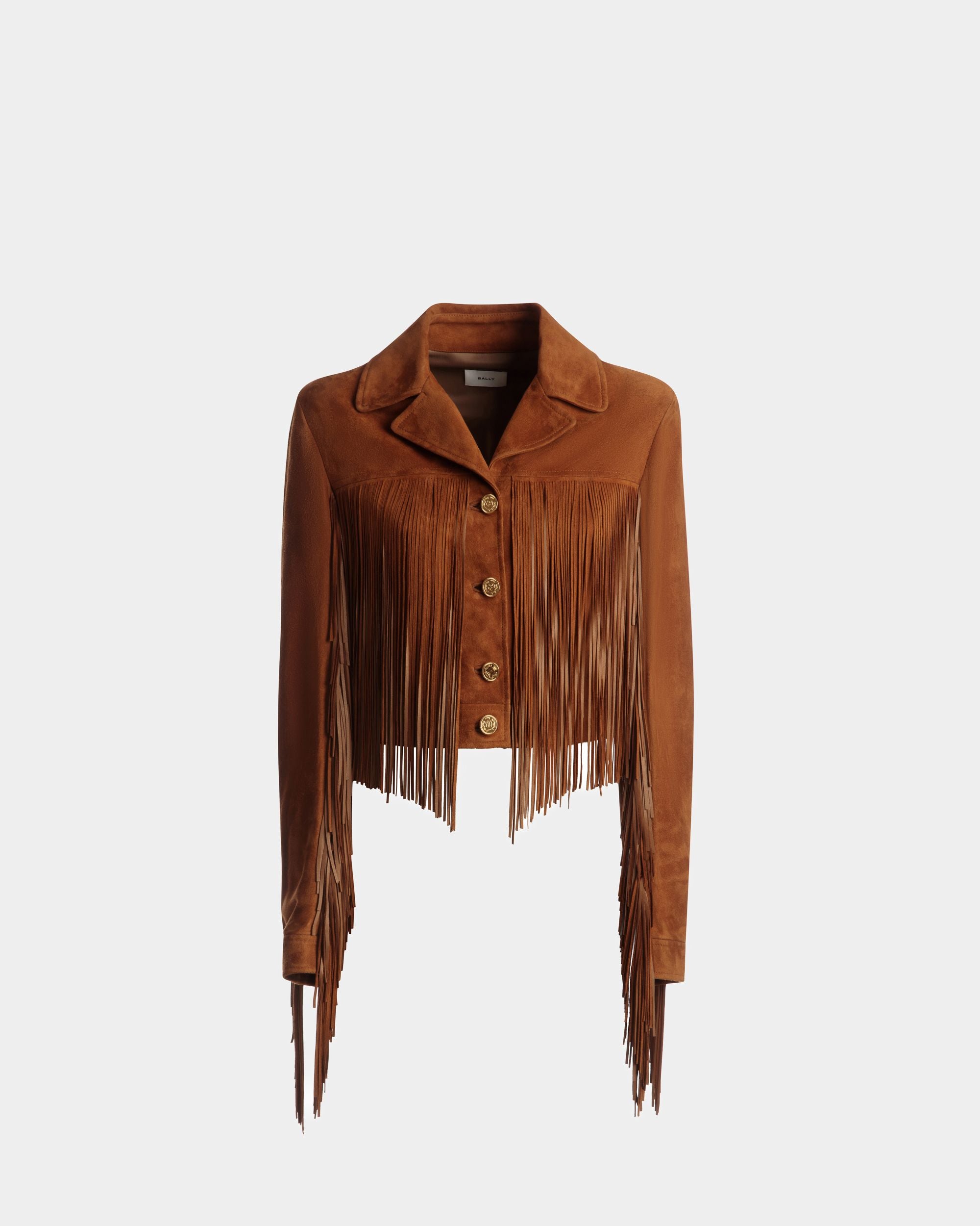 Tasseled Jacket In Desert Suede - Women's - Bally - 01