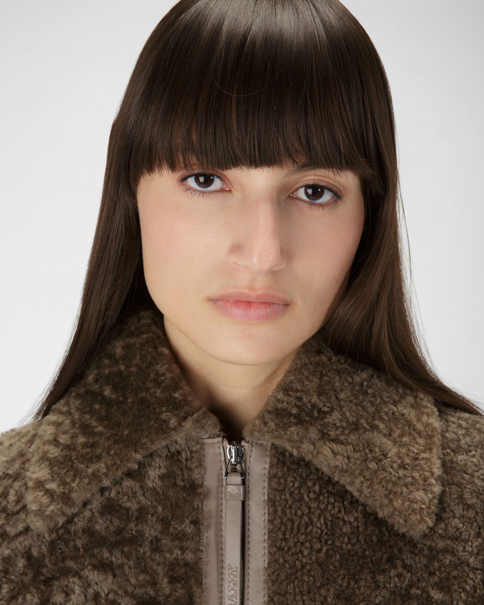 Shearling Jacket In Brown - Women's - Bally - 02