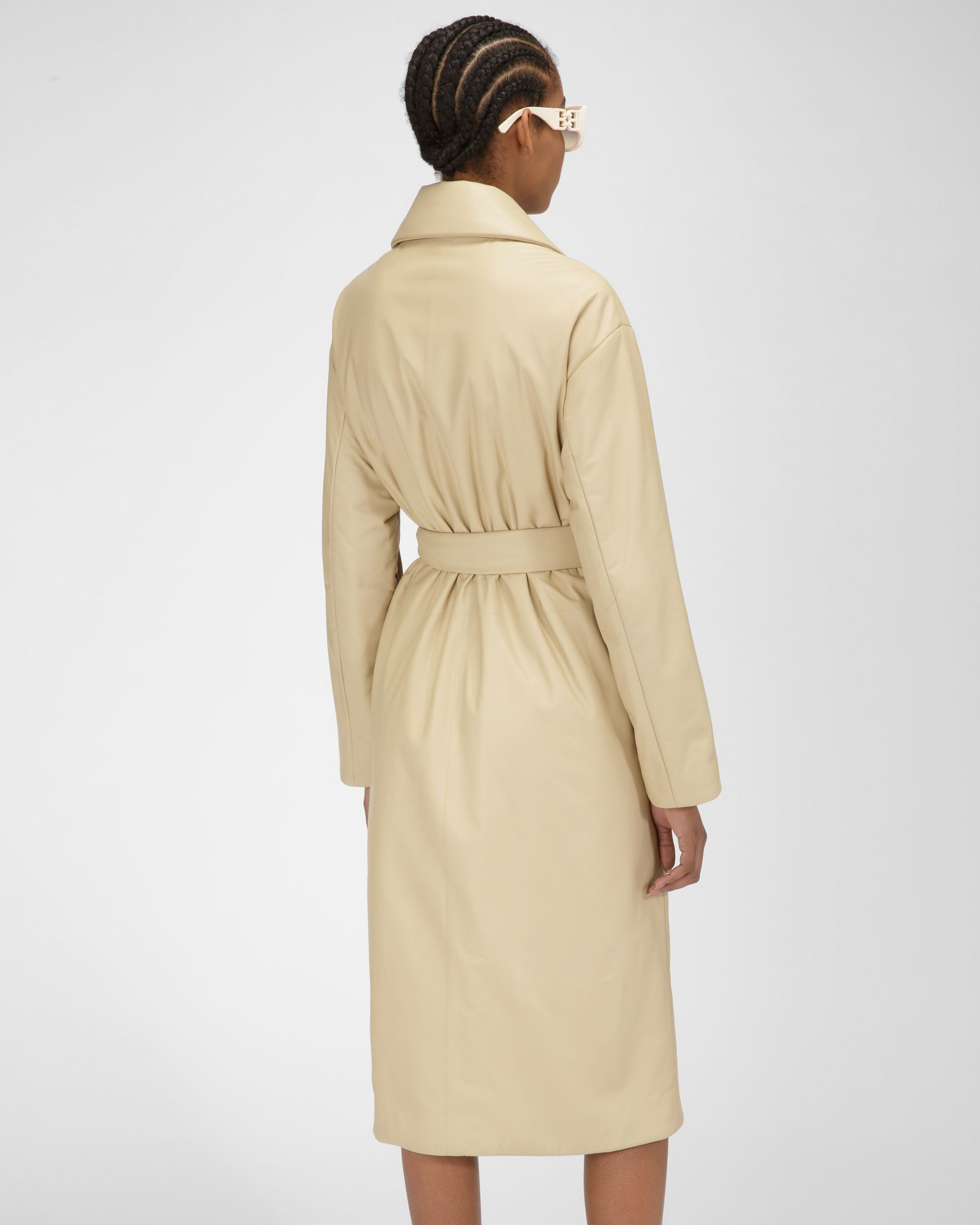 Mantel Aus Beigem Leder - Damen - Bally - 03