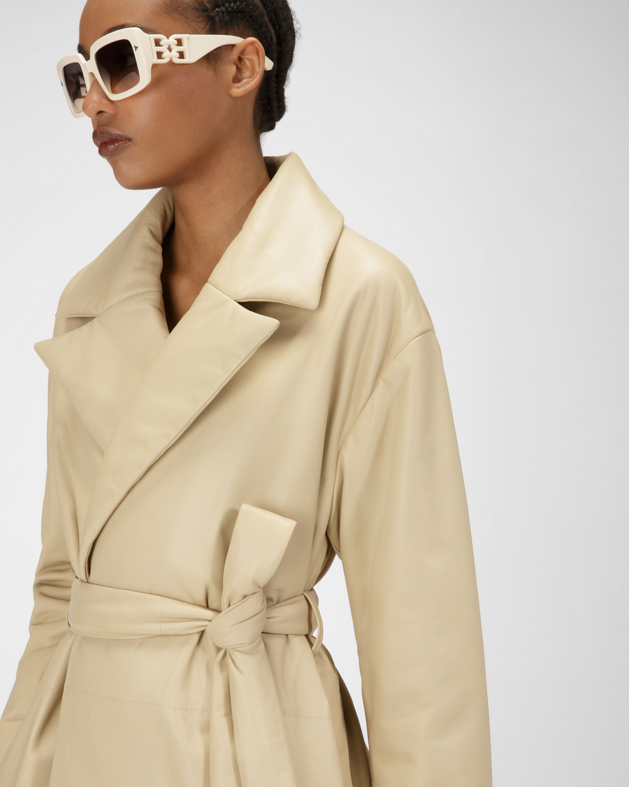 Mantel Aus Beigem Leder - Damen - Bally - 04