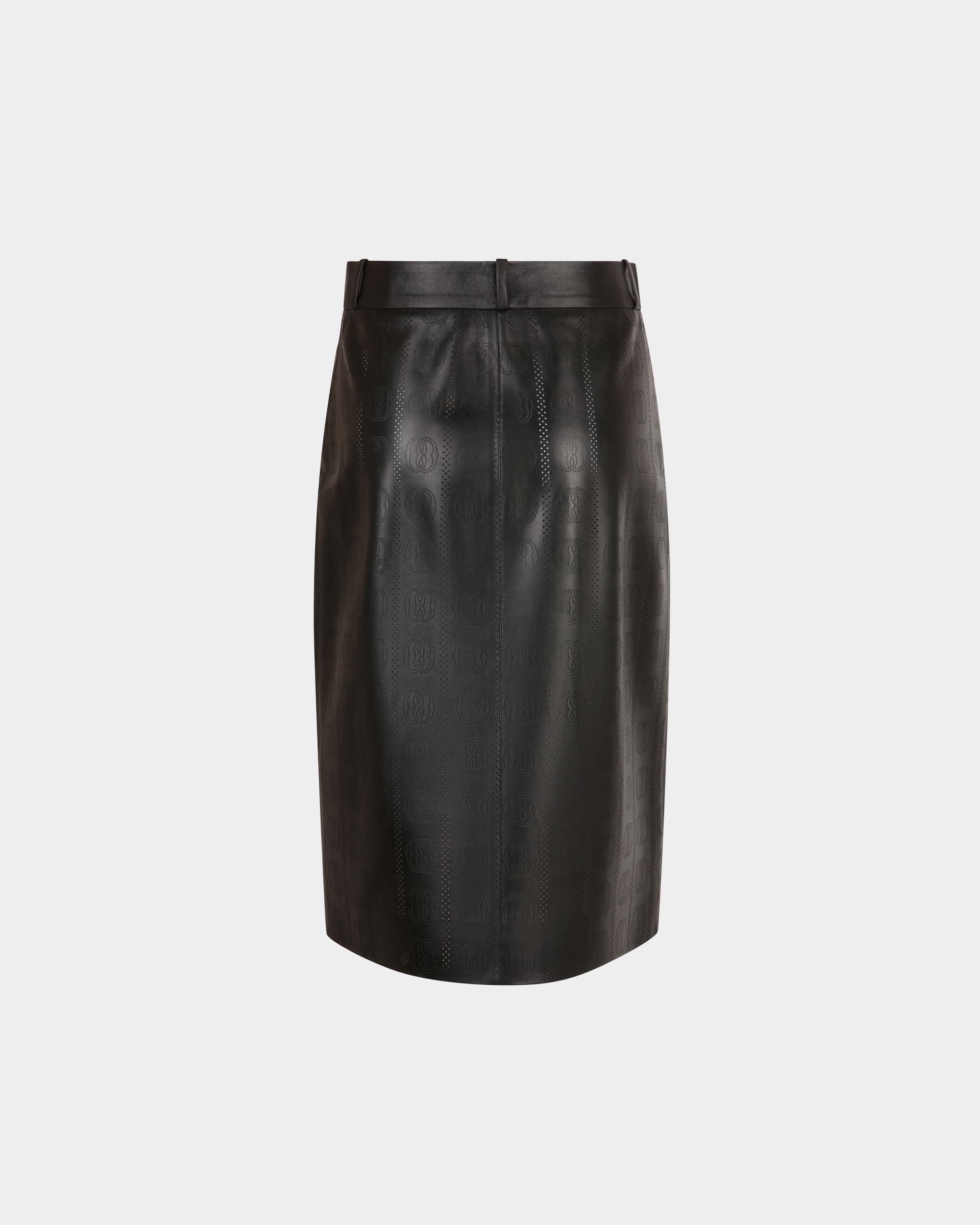 Midi Skirt In Black Leather - Women's - Bally - 07