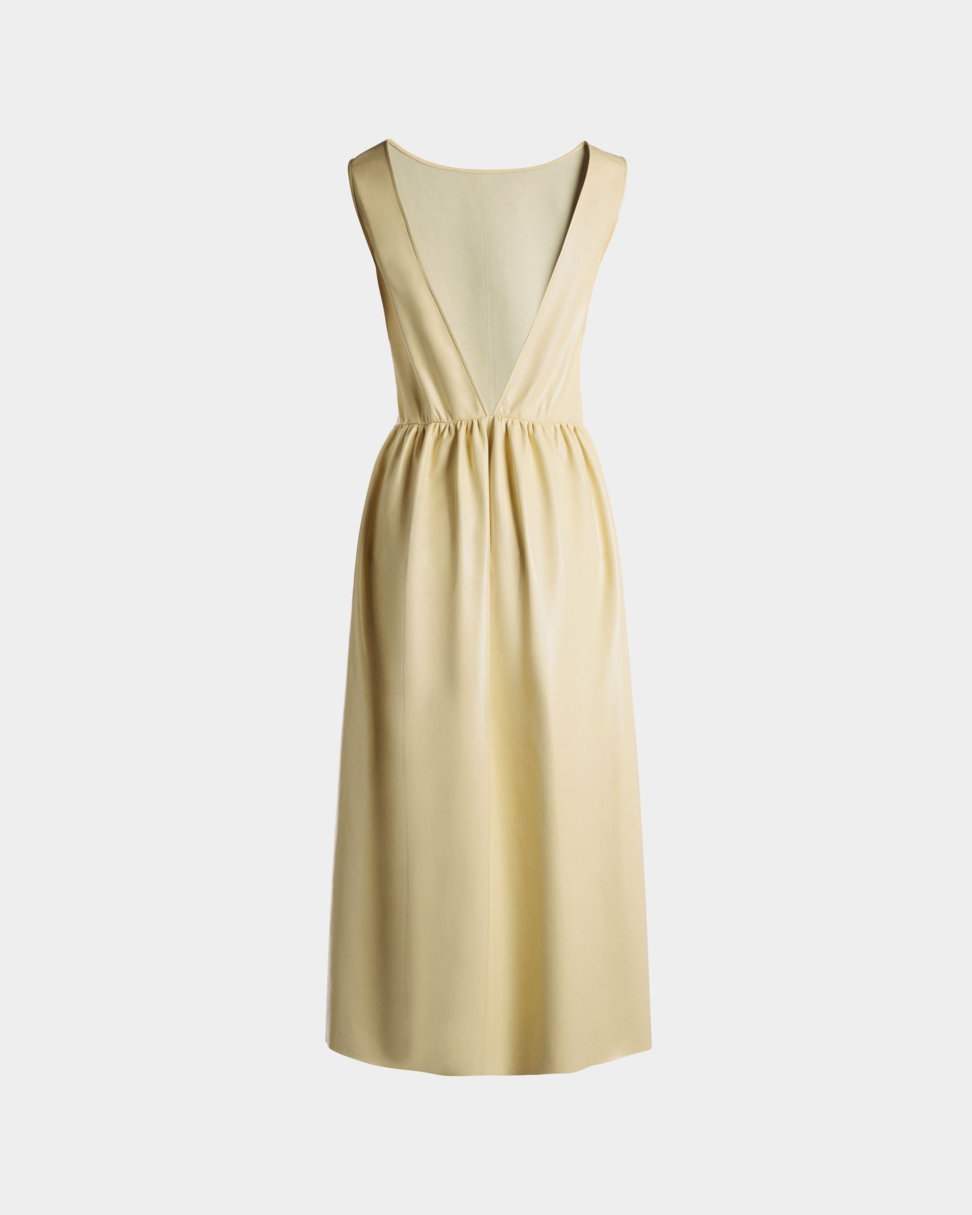 Vestido Midi Sin Mangas De Piel Vanana Yellow - Mujer - Bally - 07
