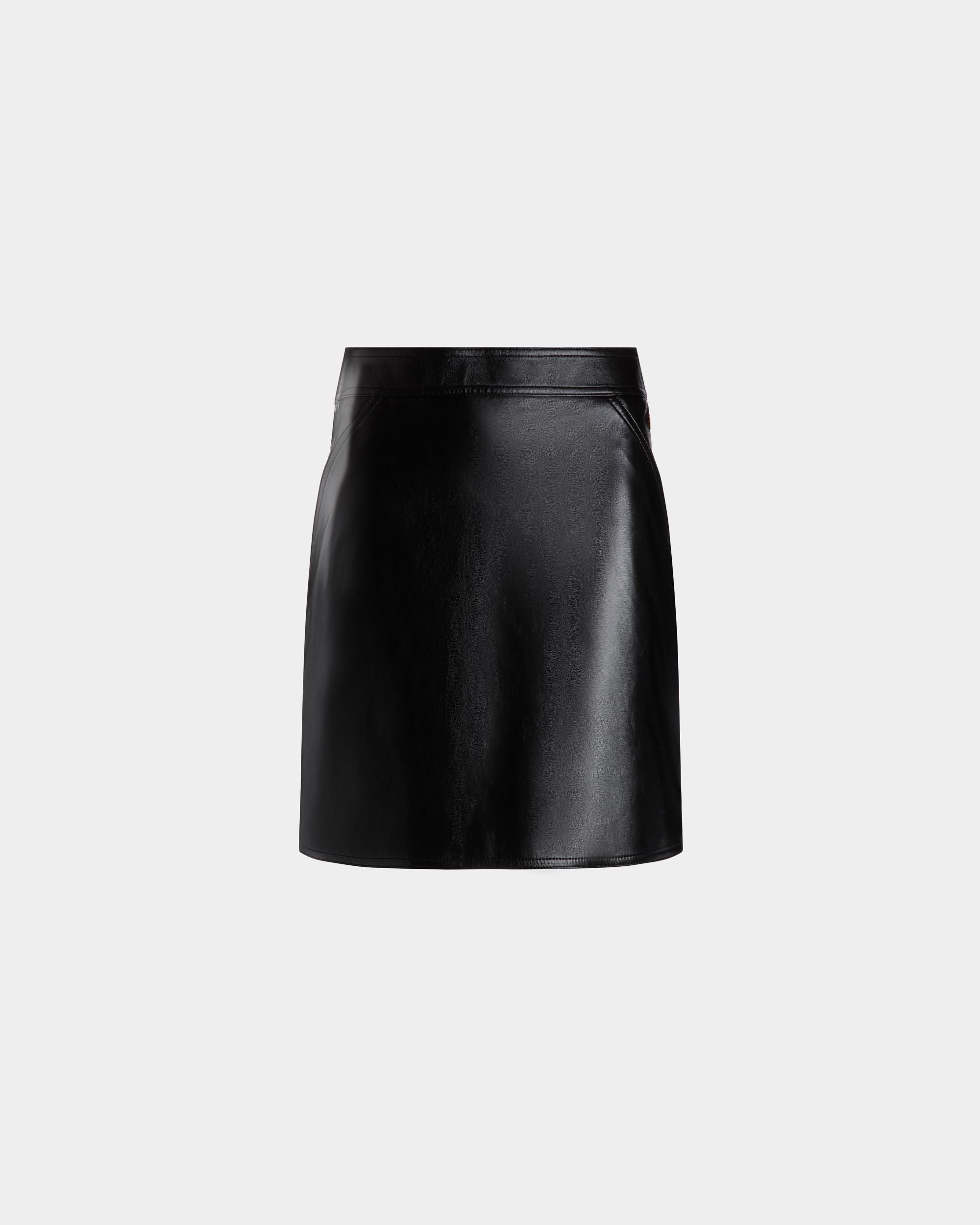 Minirock Aus Leder In Schwarz - Damen - Bally - 01