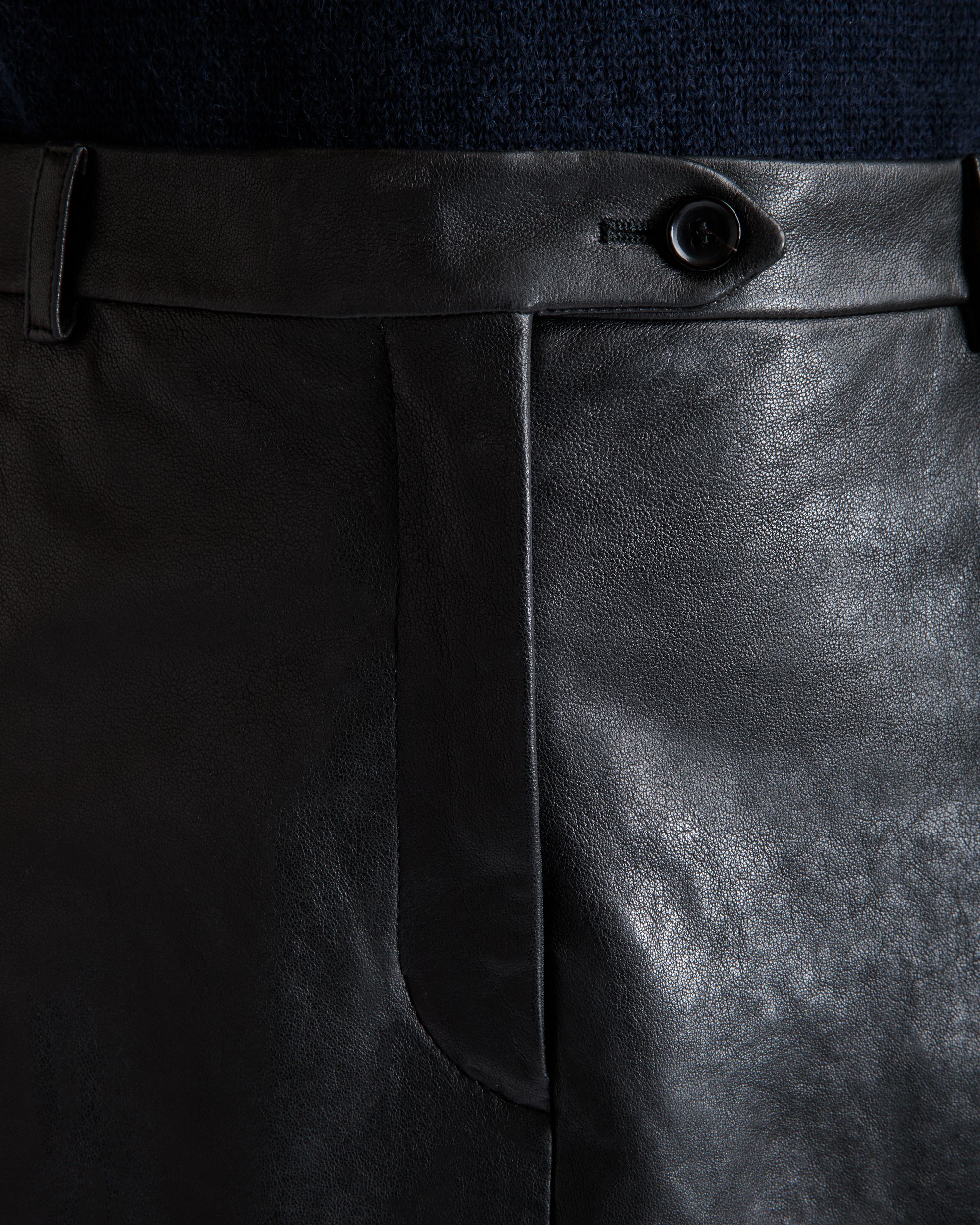 Jupe Longue En Cuir Noir - Femme - Bally - 08