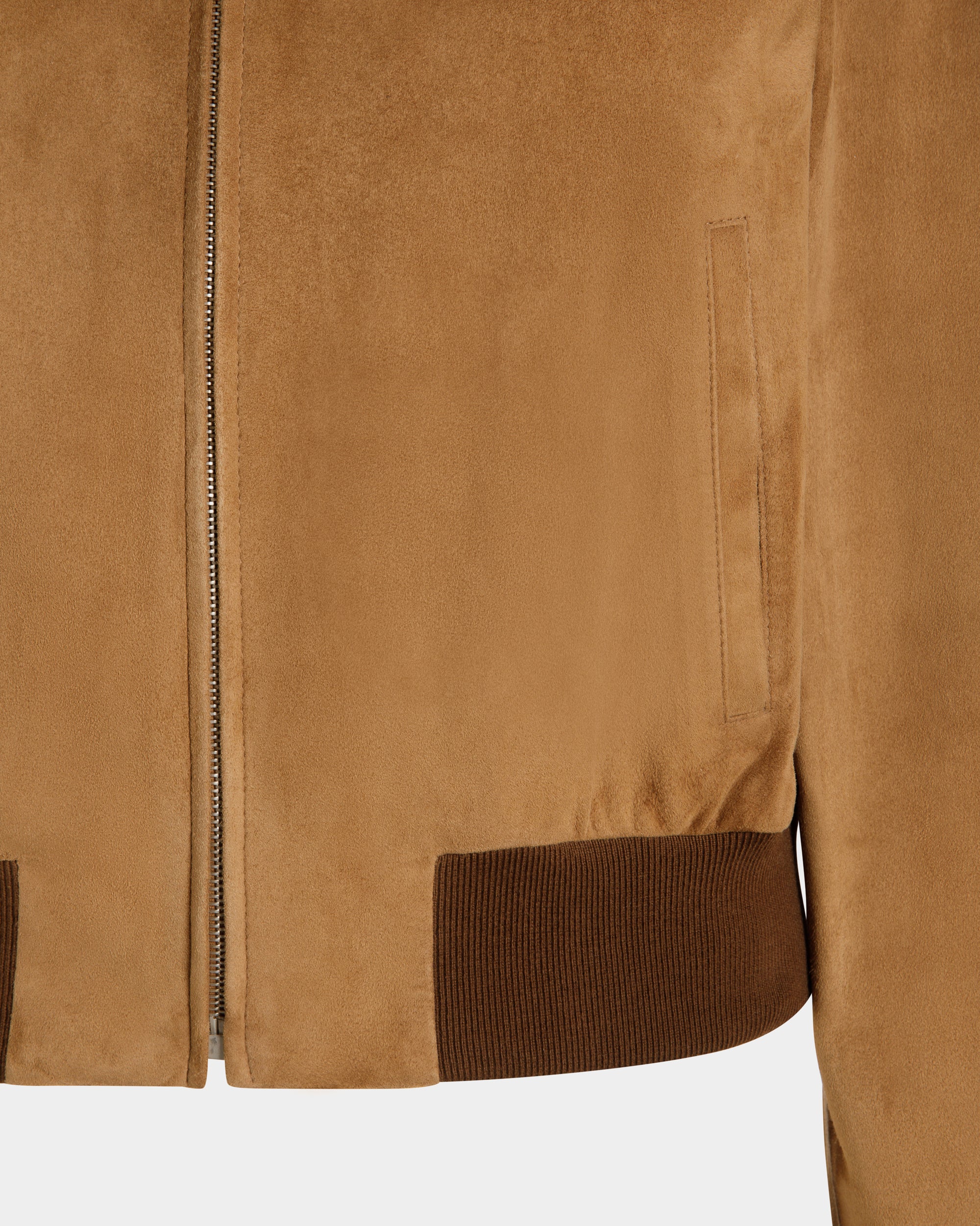 Bomberjacke Aus Braunem Veloursleder - Damen - Bally - 04