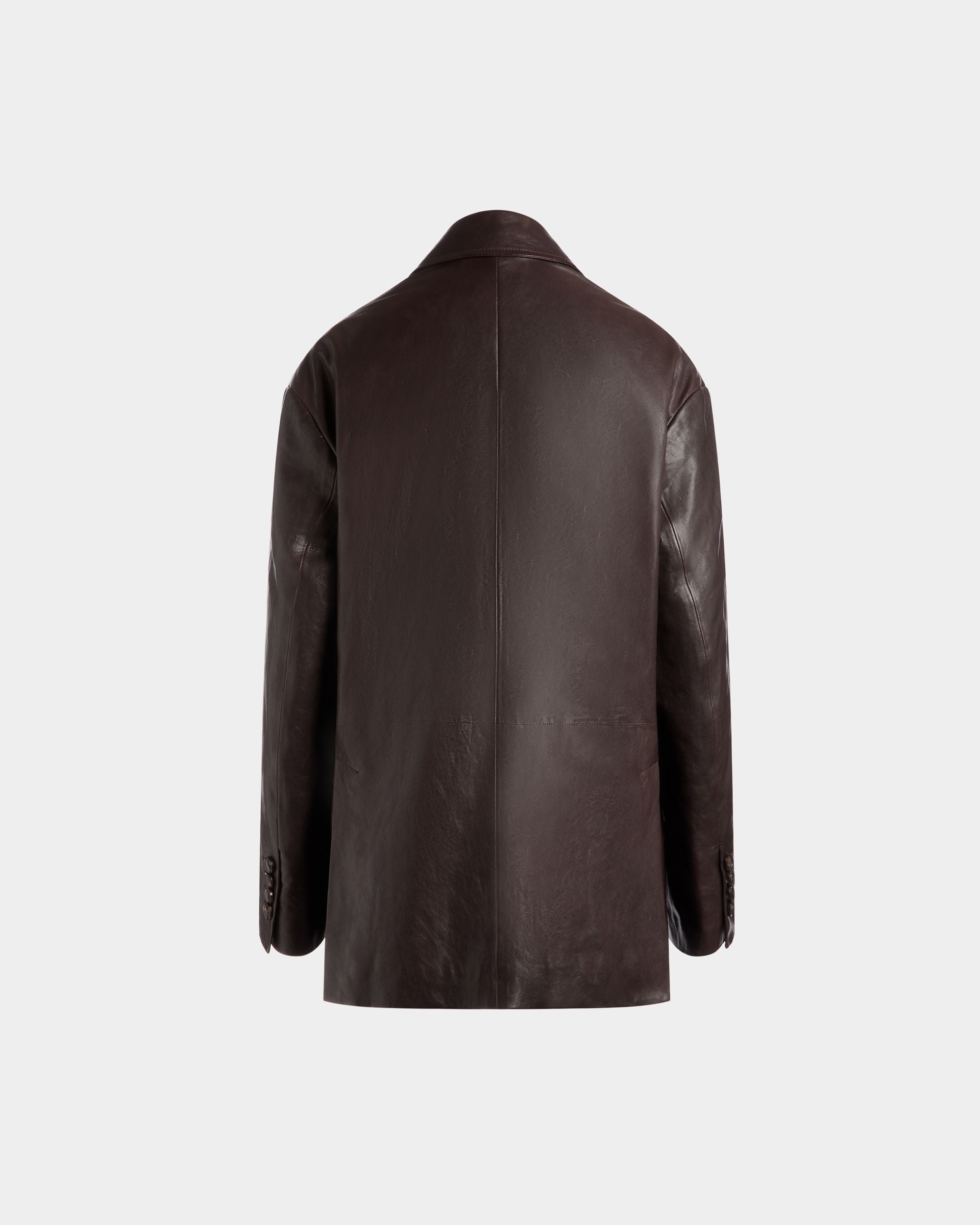 Blazer De Piel Marrón - Mujer - Bally - 03