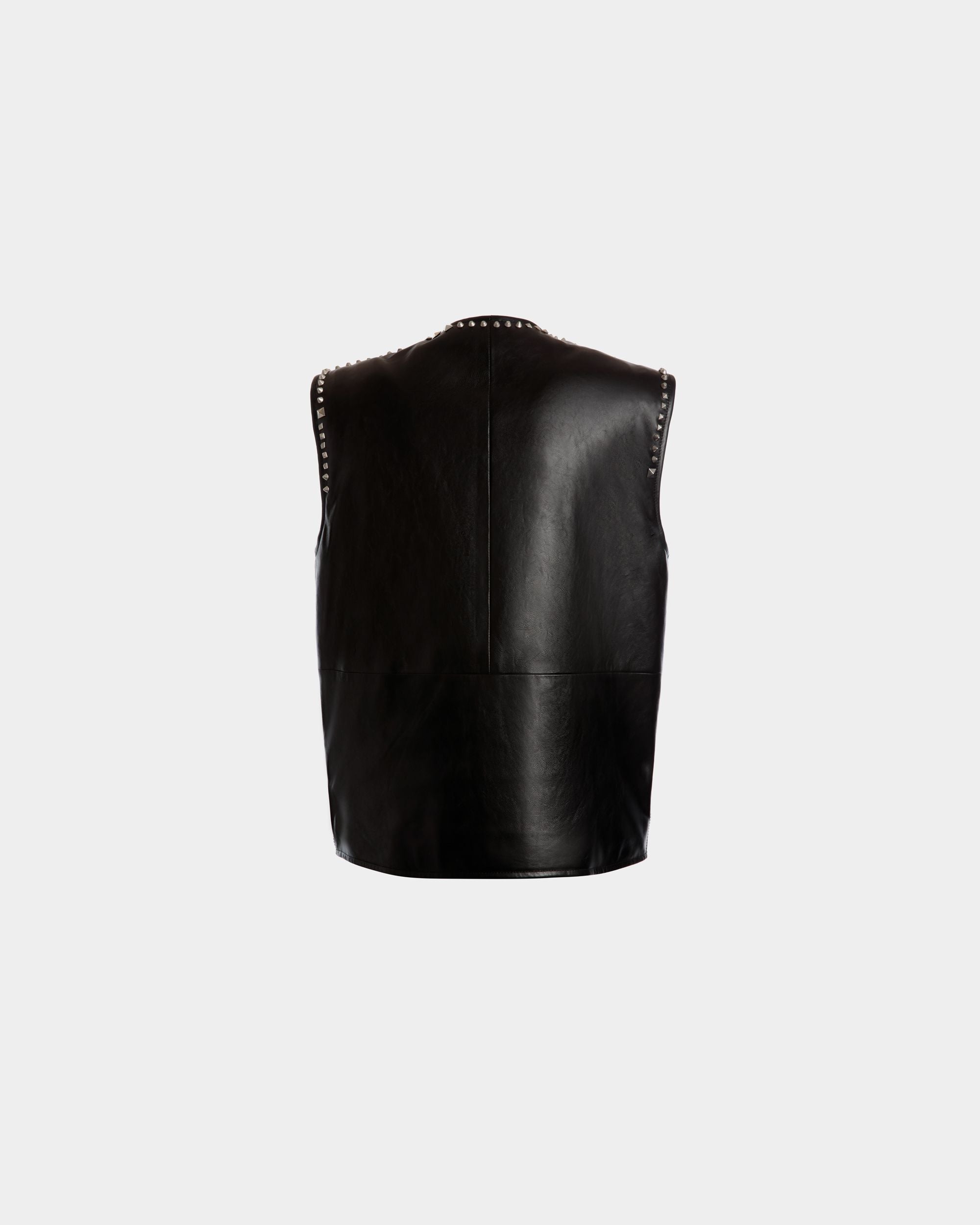 Weste Aus Schwarzem Leder Mit Nieten - Damen - Bally - 07