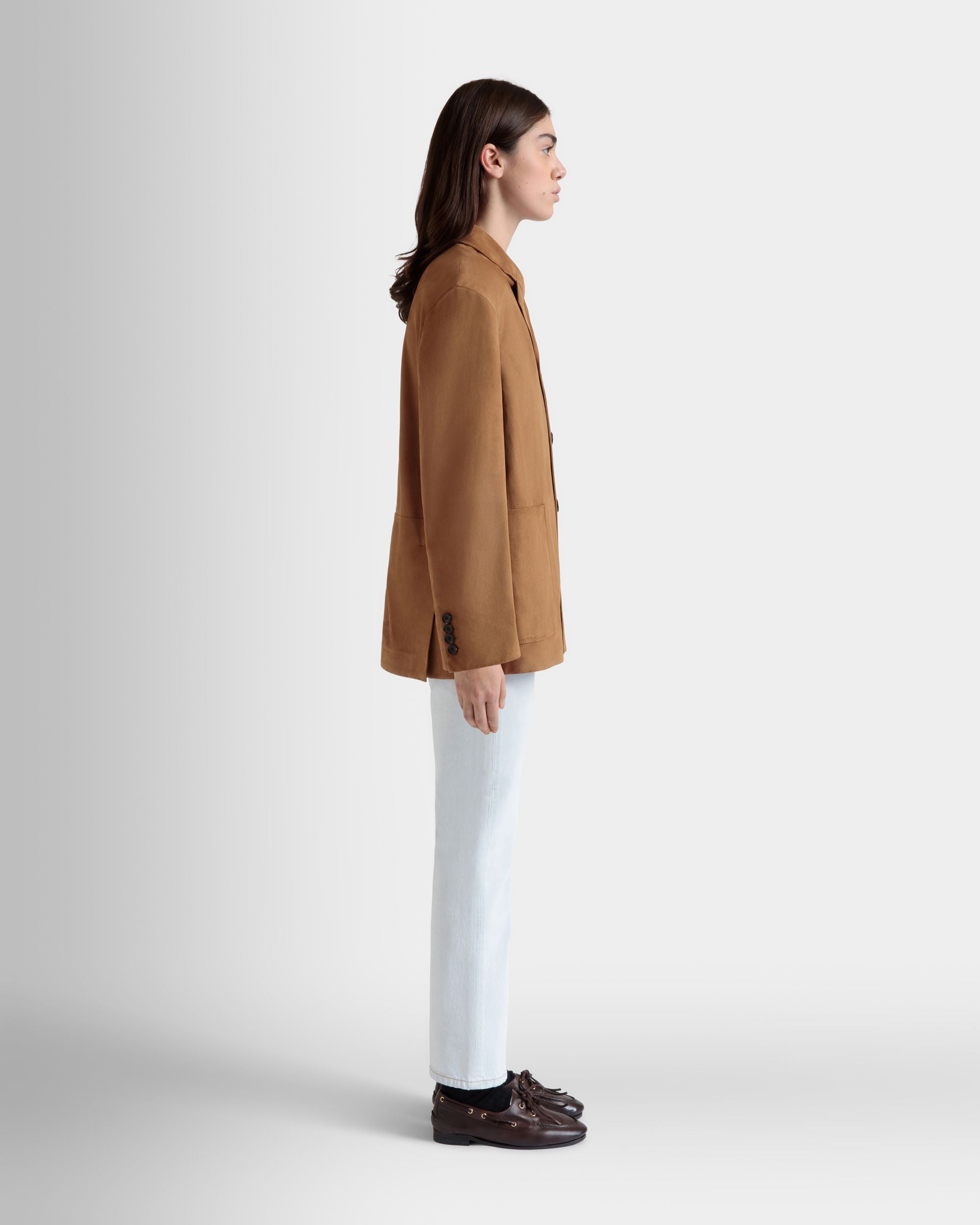 Blazer En Daim Marron - Femme - Bally - 05