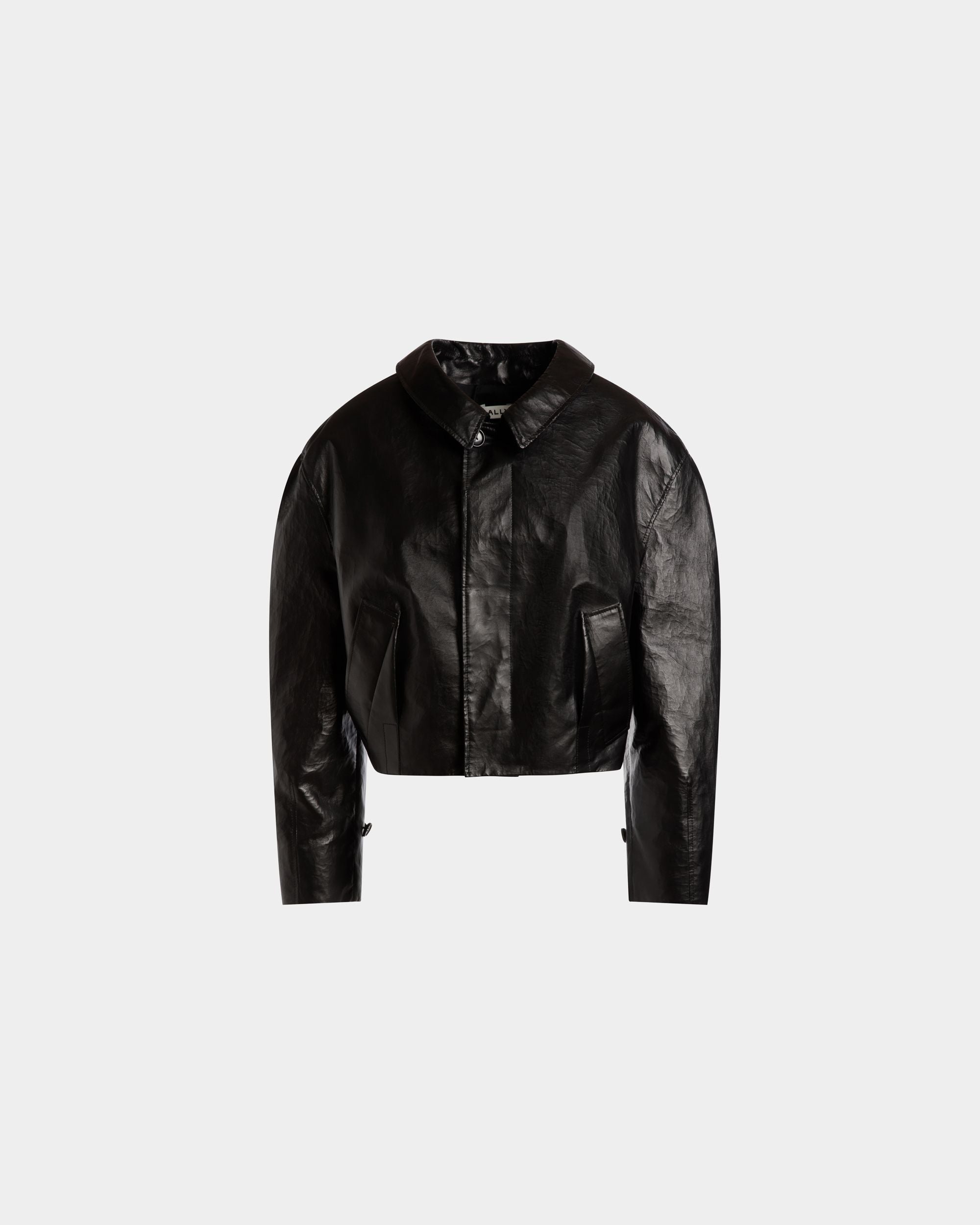 Blouson Bomber En Cuir Noir - Femme - Bally - 01