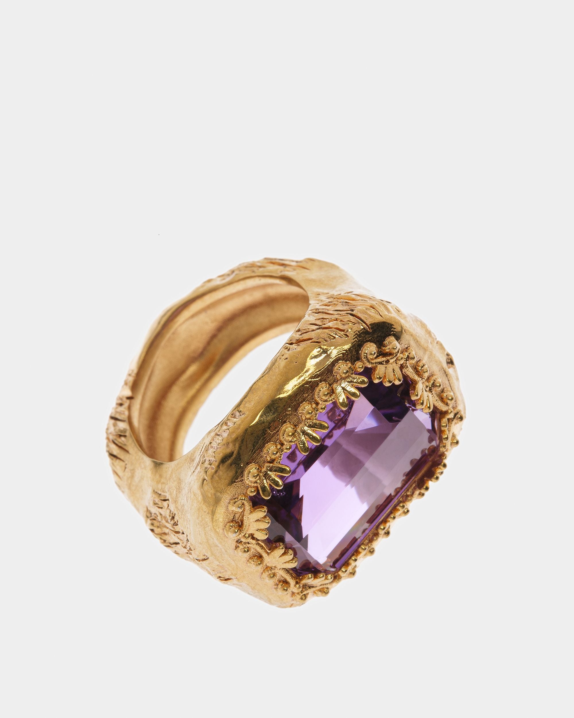 Stone Ring In Amethyst - Damen - Bally - 01
