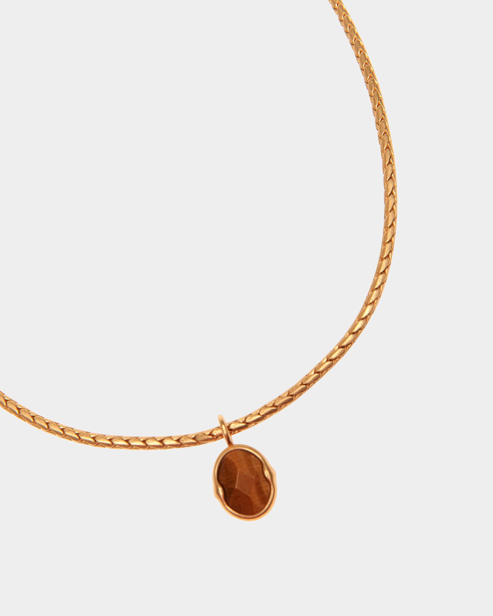 Frame Outline Necklace With A Snake Chain - Women's - Bally - 03