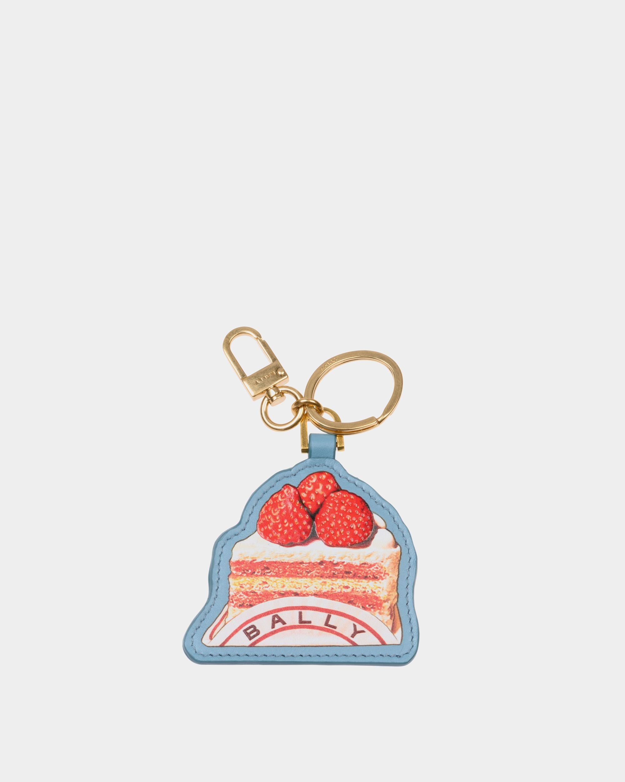Porte-Clés Avec Imprimé Bally Cake En Cuir Medium Blue - Femme - Bally - 01