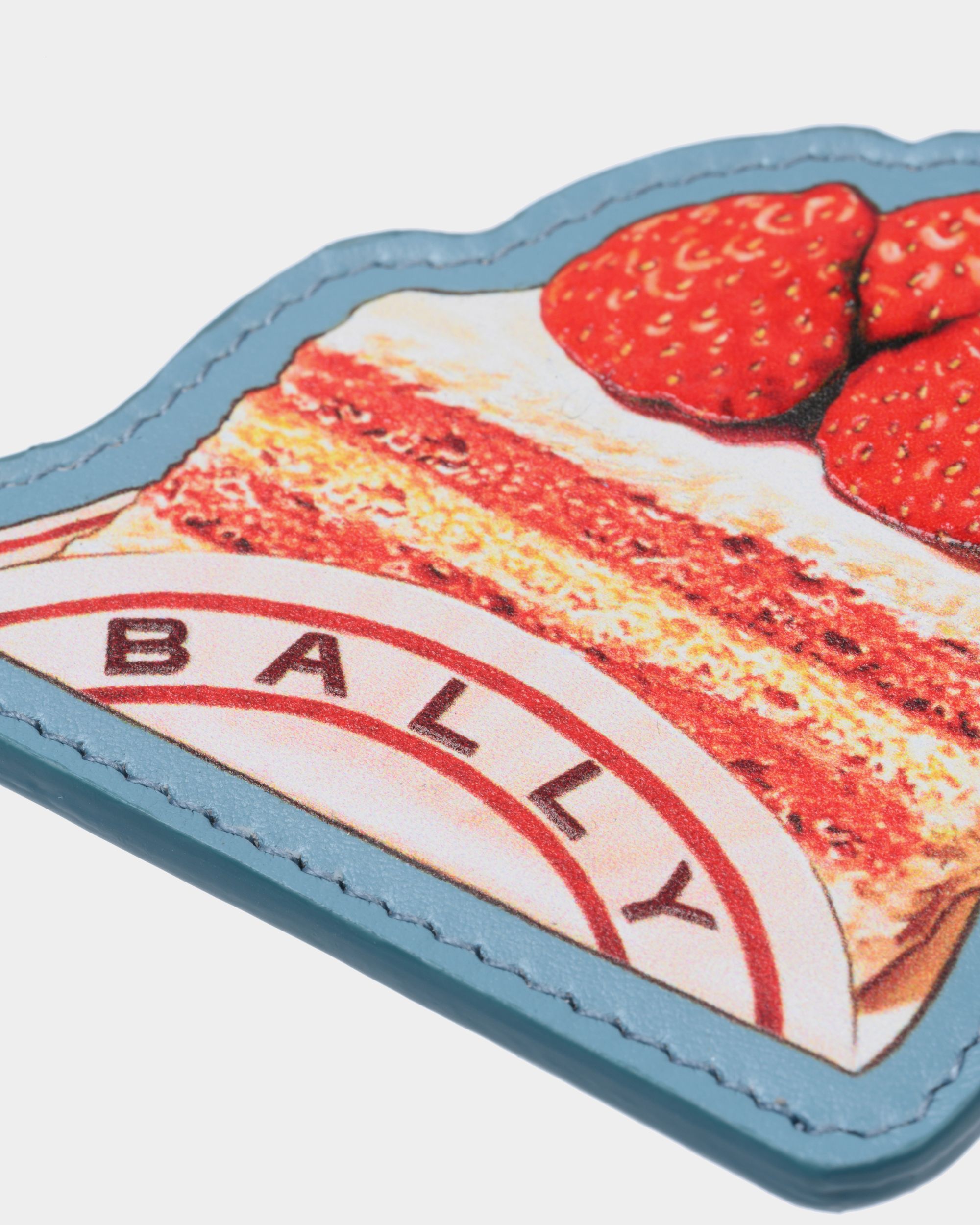 Porte-Clés Avec Imprimé Bally Cake En Cuir Medium Blue - Femme - Bally - 02