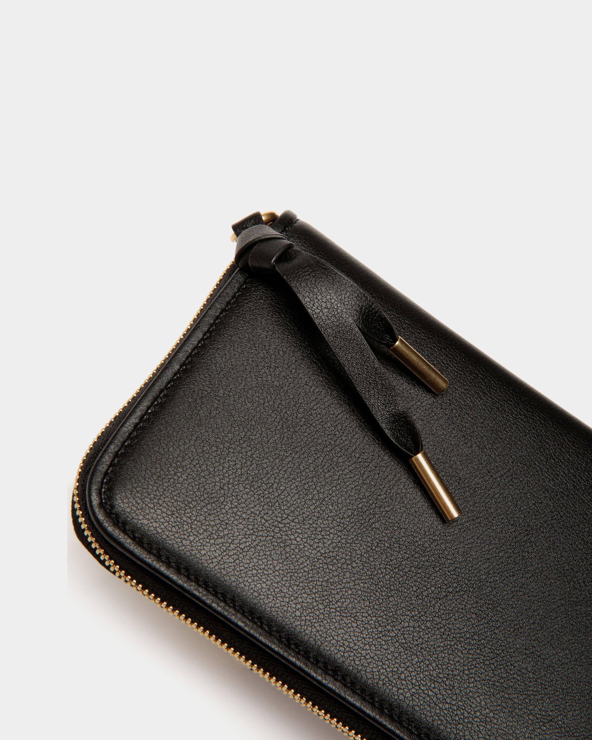 Portefeuille Long Bally Essential En Cuir Noir - Femme - Bally - 05
