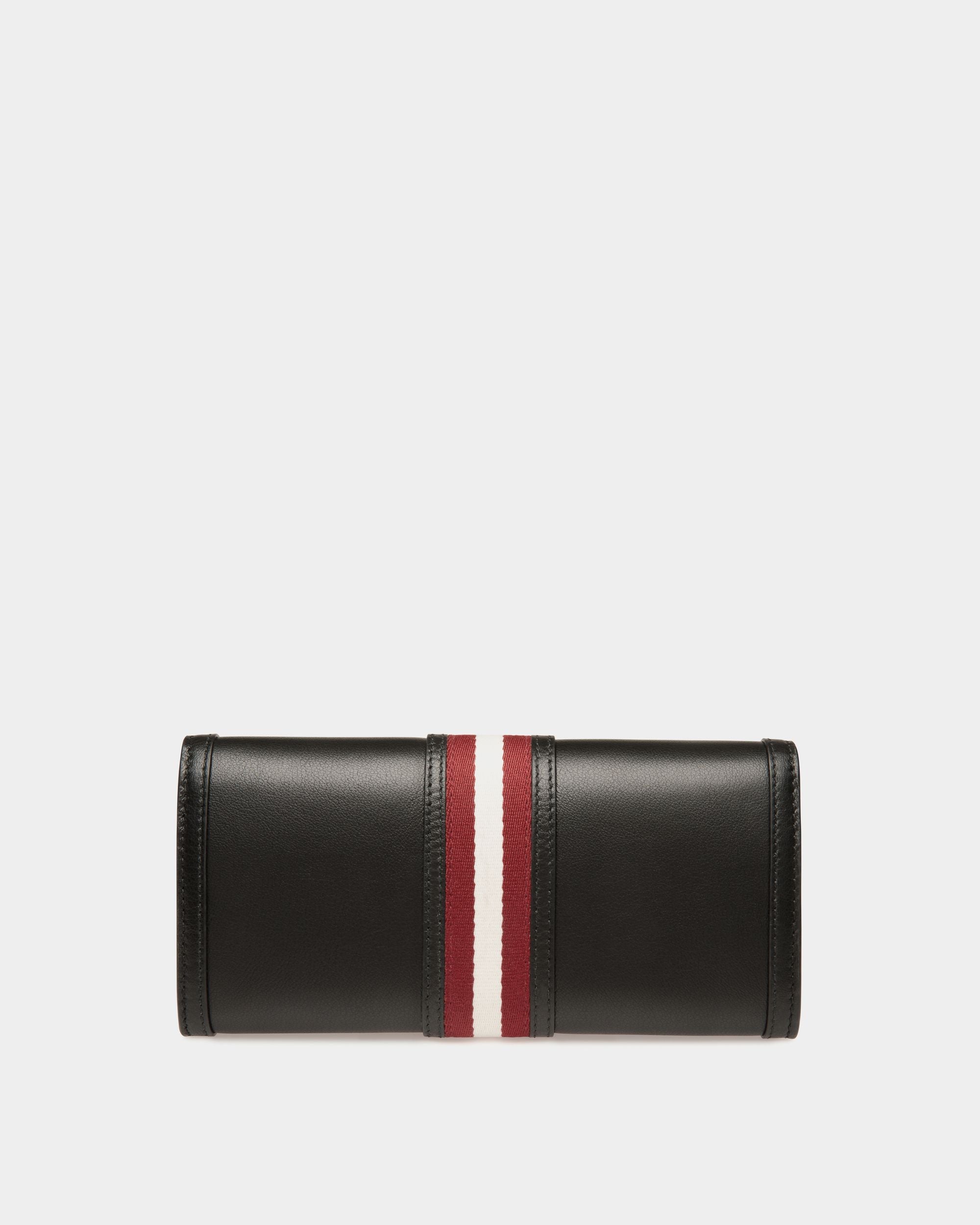 Portefeuille Long Code En Cuir Noir - Femme - Bally - 02