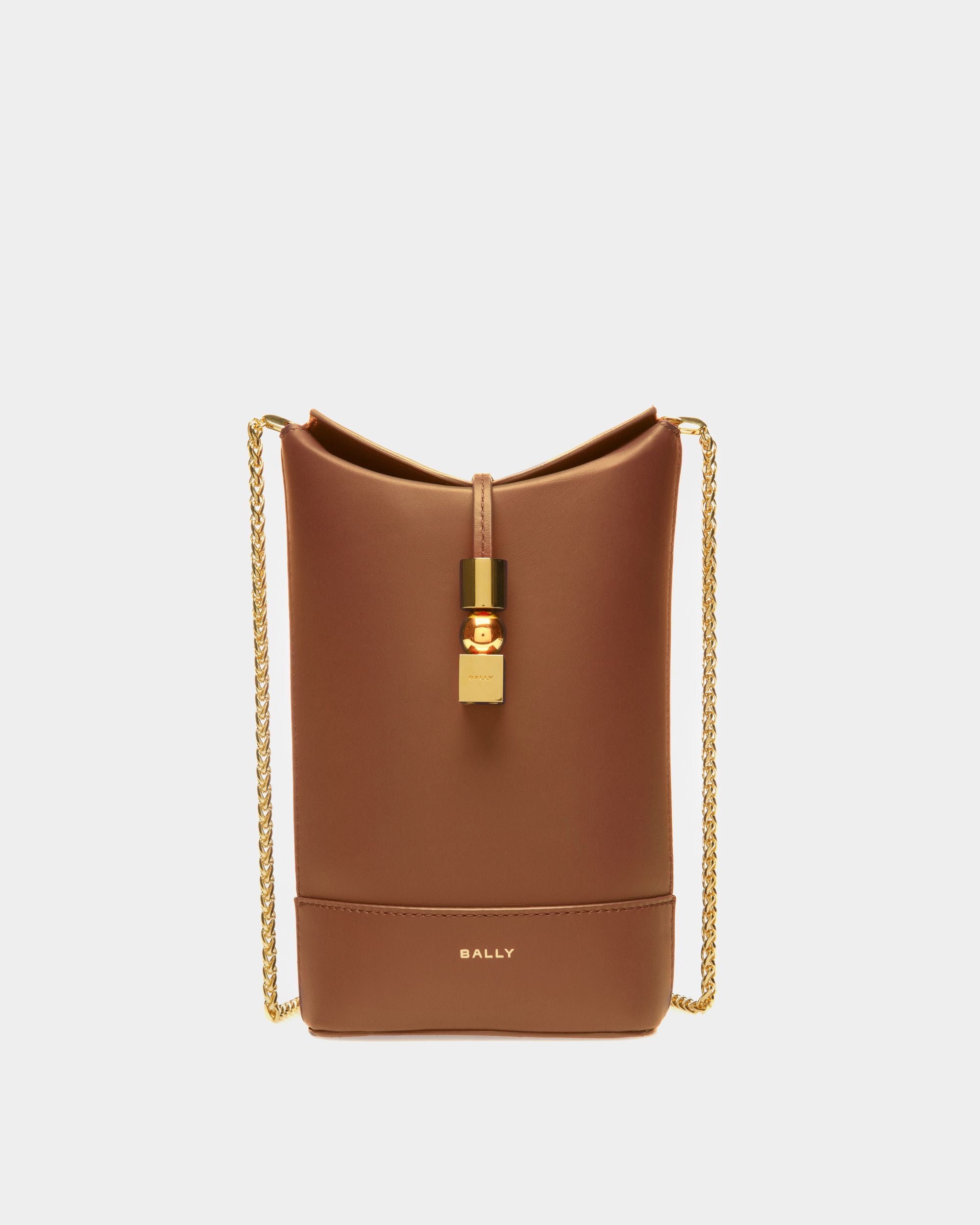Mini-Sac Block En Cuir Marron - Femme - Bally - 01
