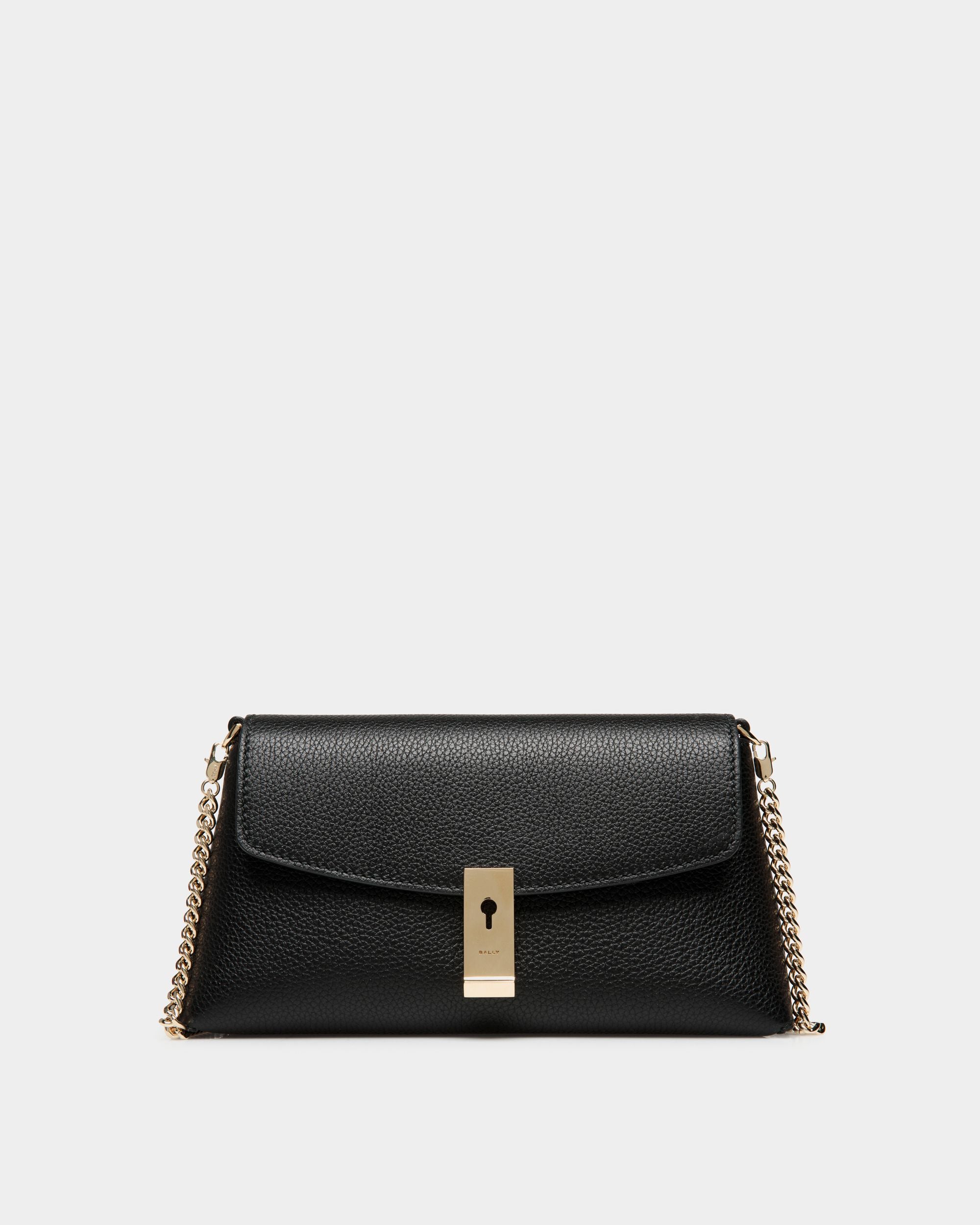 Mini Sac Multi-Fonction Lock Me En Cuir Grainé Noir - Femme - Bally - 01