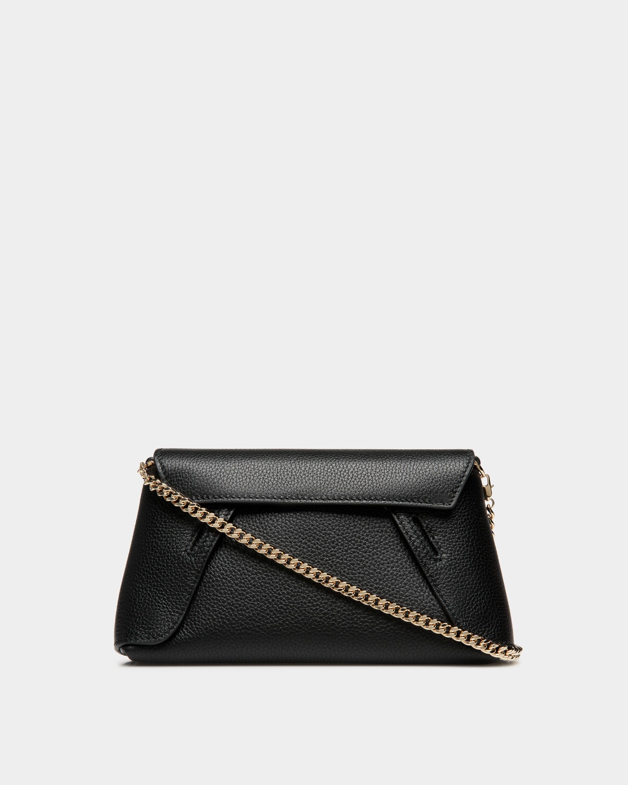 Mini Sac Multi-Fonction Lock Me En Cuir Grainé Noir - Femme - Bally - 02