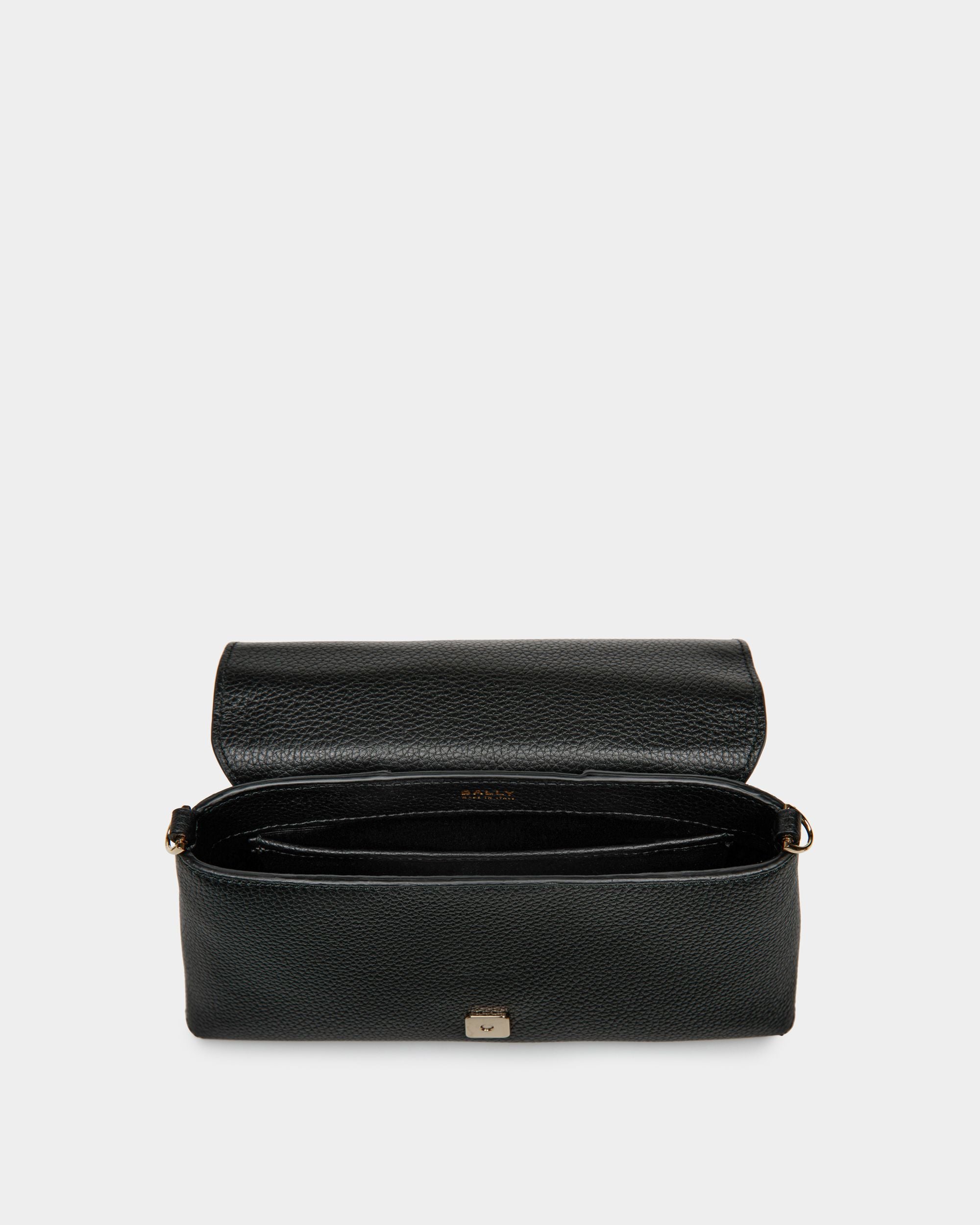 Mini Sac Multi-Fonction Lock Me En Cuir Grainé Noir - Femme - Bally - 03