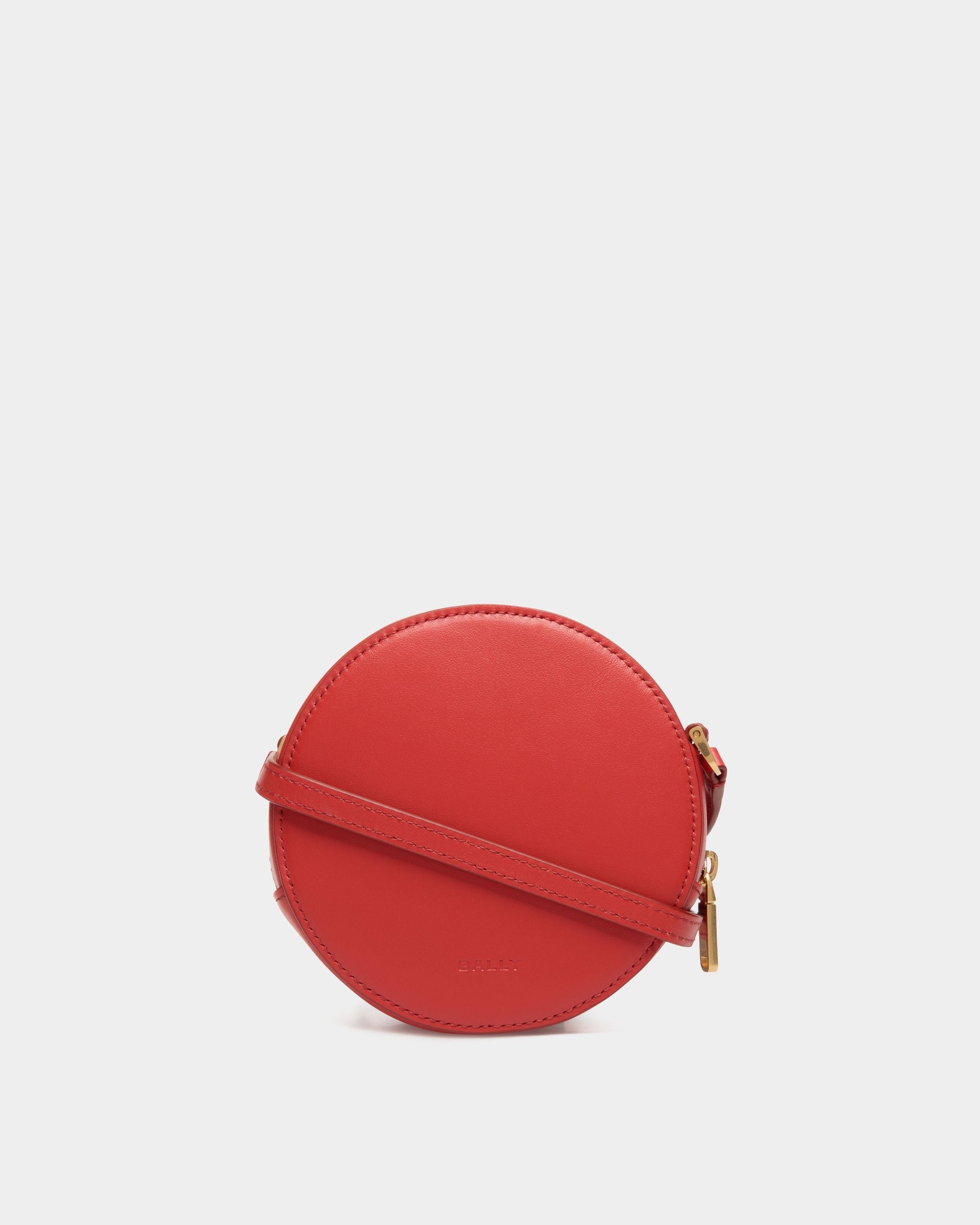 Mini Sac Rond Swissness Avec Clous En Cuir Candy Red - Femme - Bally - 02