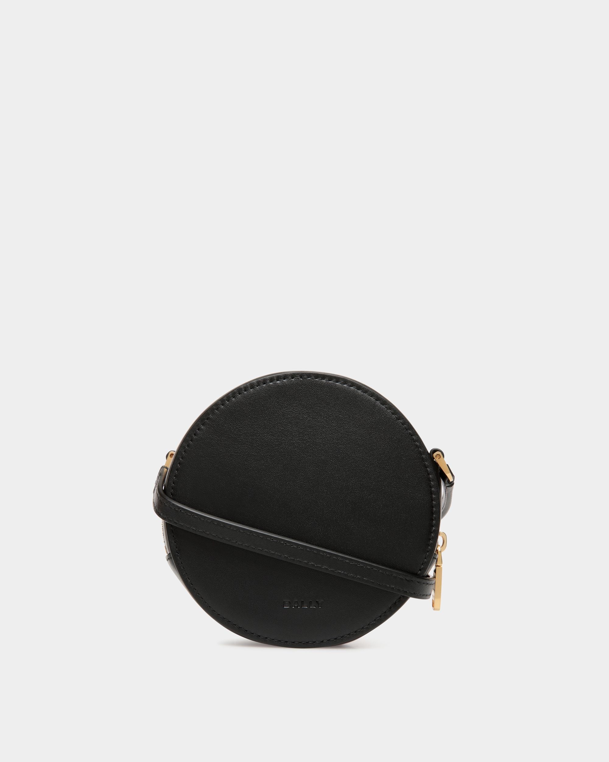 Swissness Round Minibag With Studs In Black Leather - Women's - Bally - 02