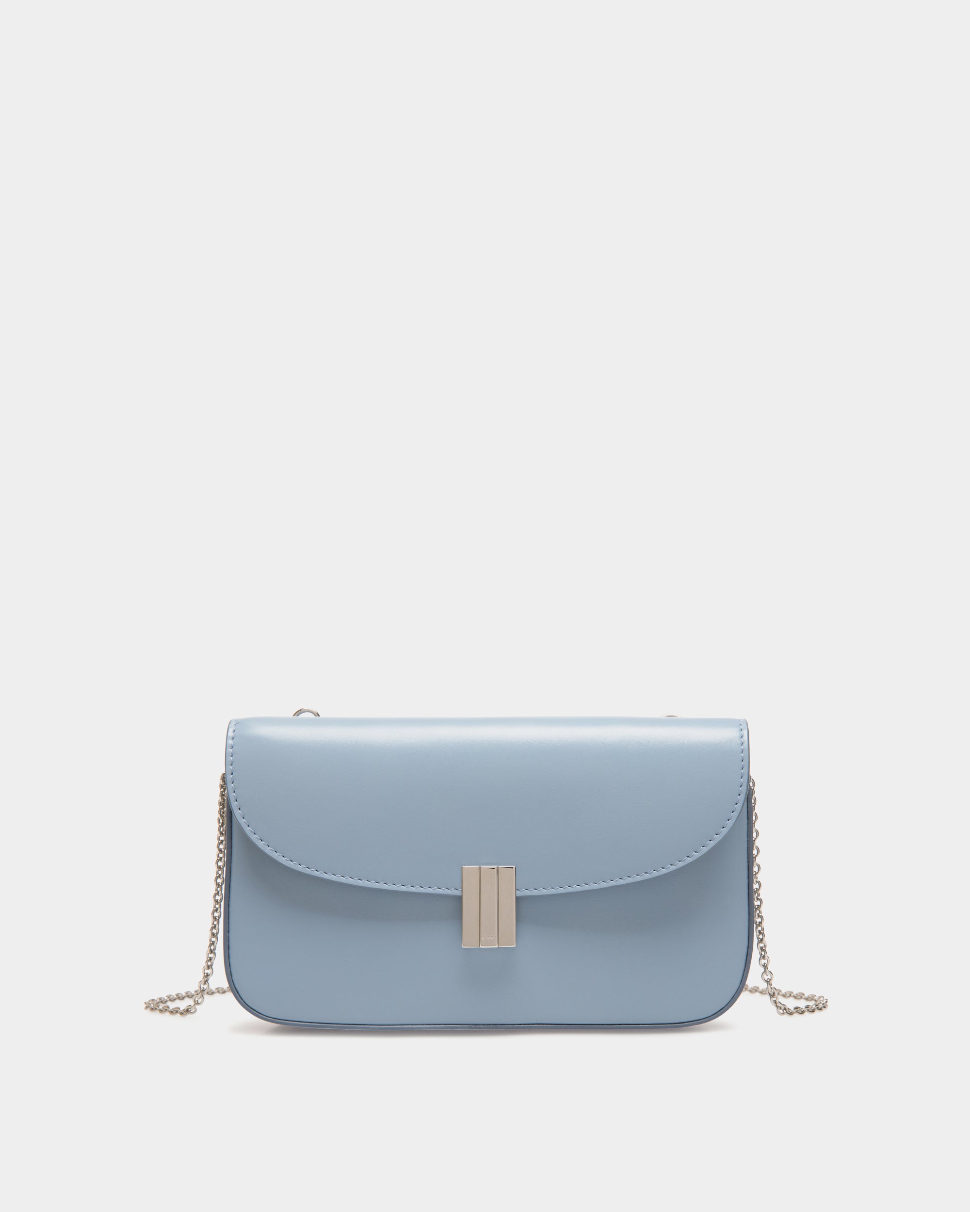 Étui Porte-Téléphone Ollam En Cuir Light Blue - Femme - Bally - 01