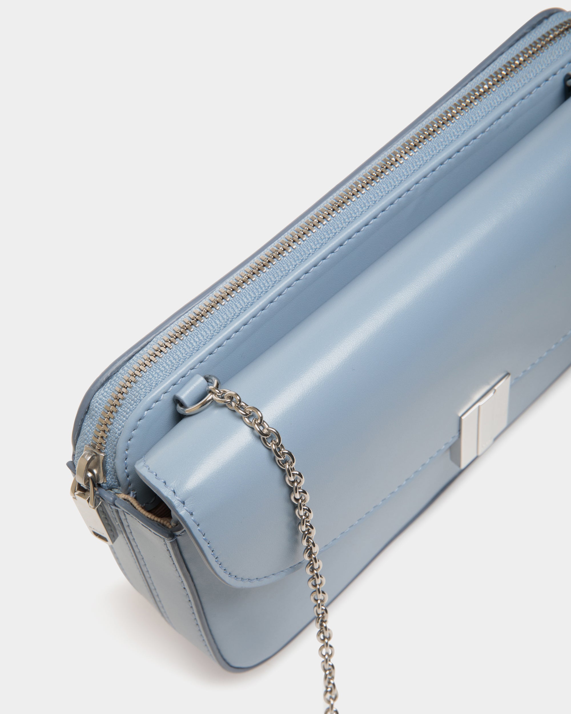 Cartera Para El Móvil Ollam De Piel Light Blue - Mujer - Bally - 05