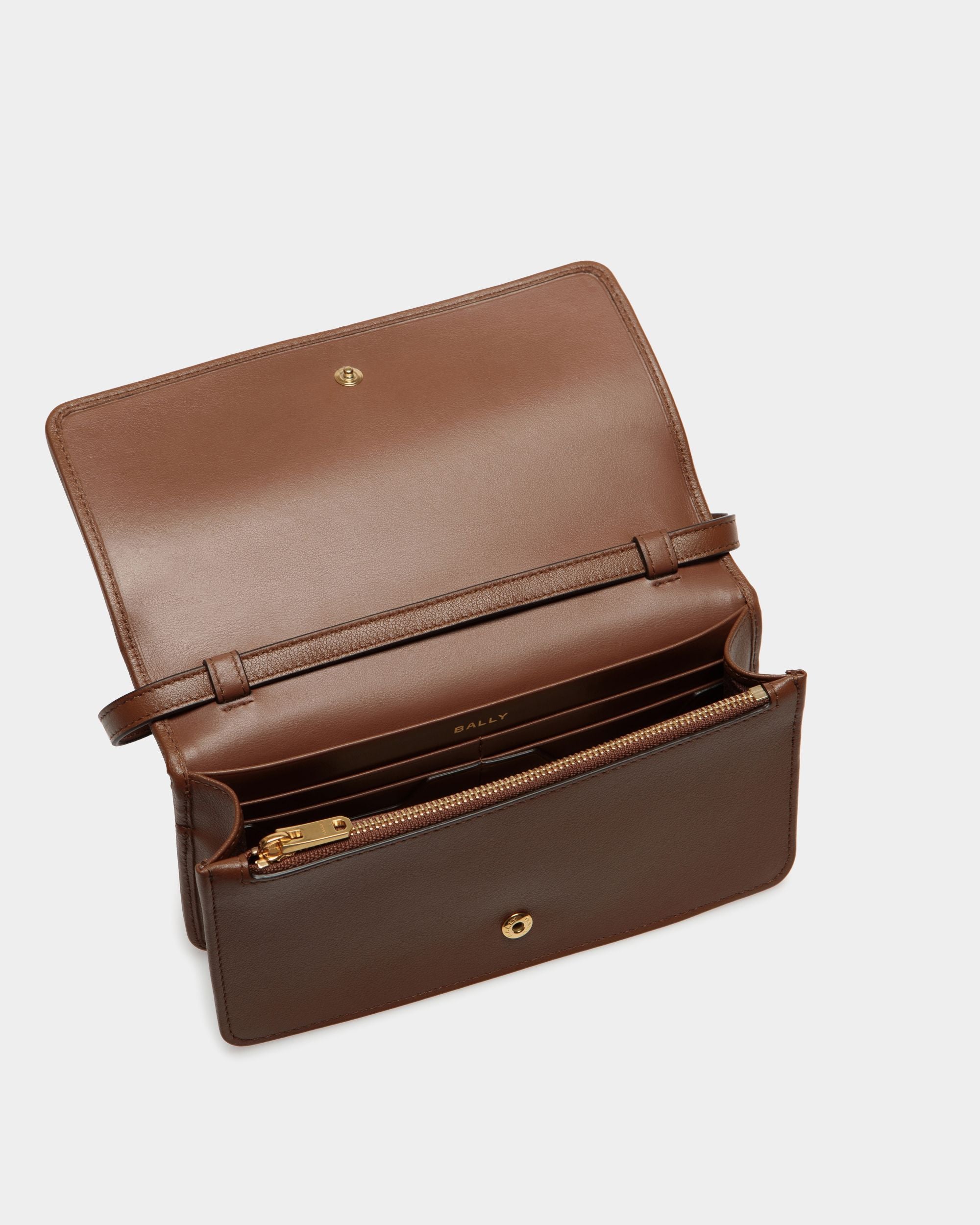 Étui Porte-Téléphone Bally Essential En Cuir Marron - Femme - Bally - 03