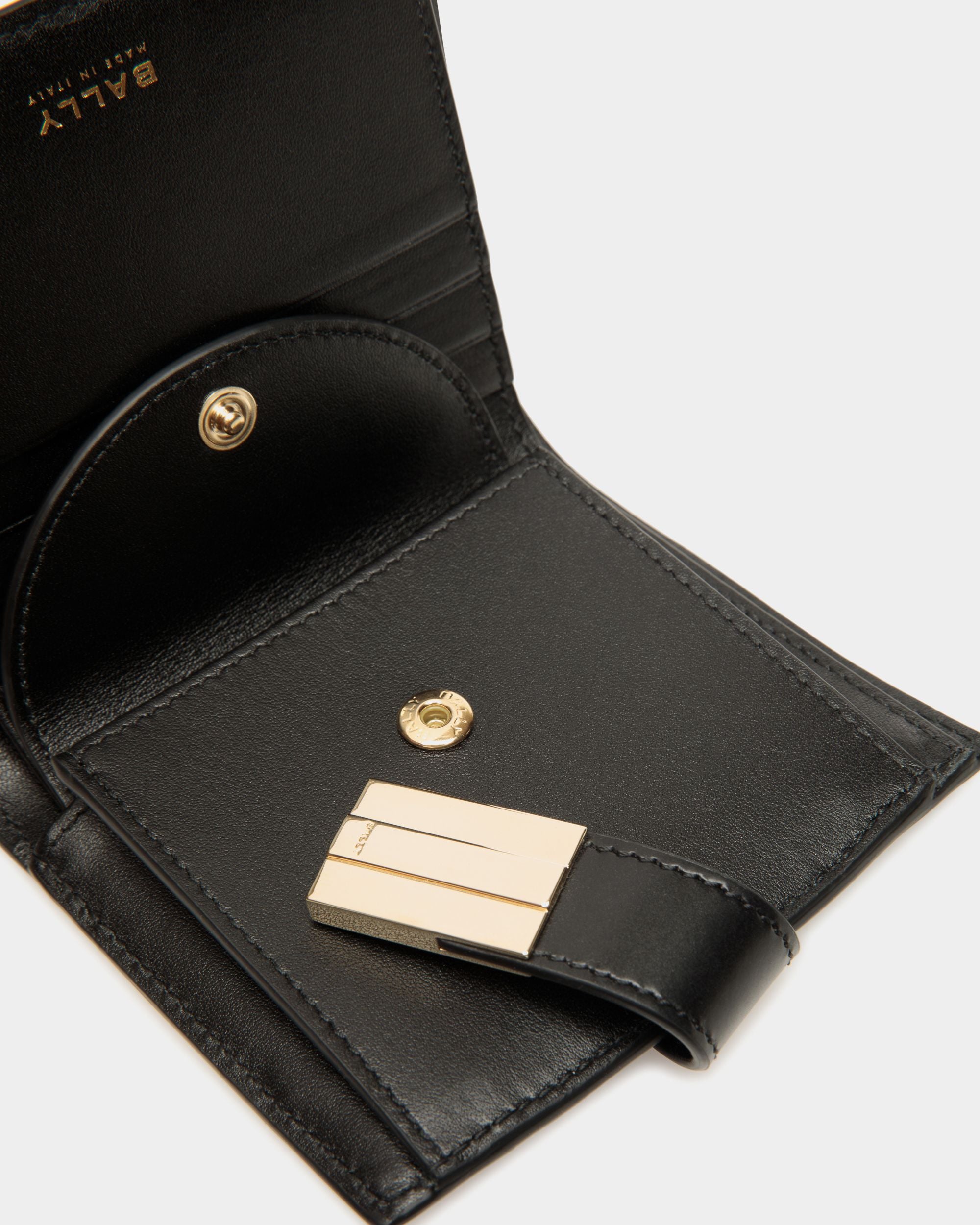Portefeuille Ollam En Cuir Brossé Noir - Femme - Bally - 04